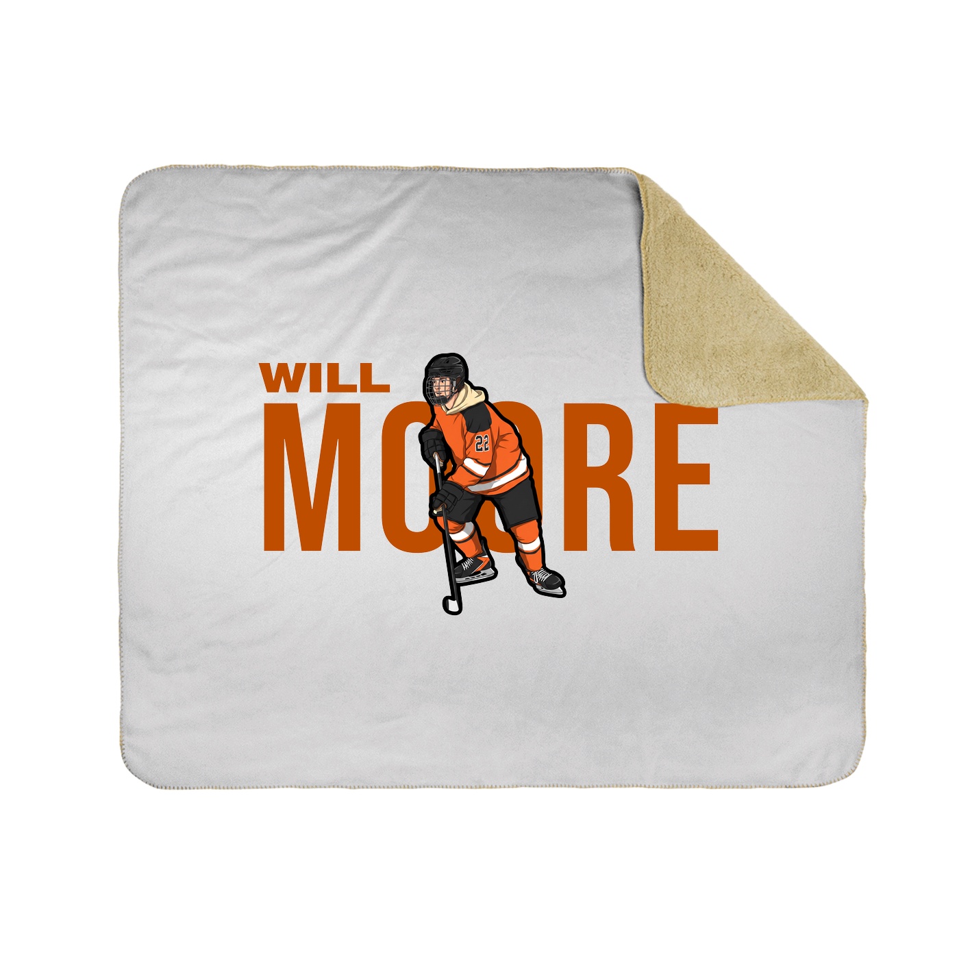 Throw Blanket — Player Name in White