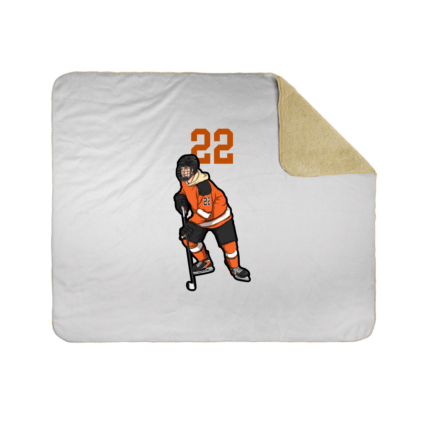 Throw Blanket — Number Top in White