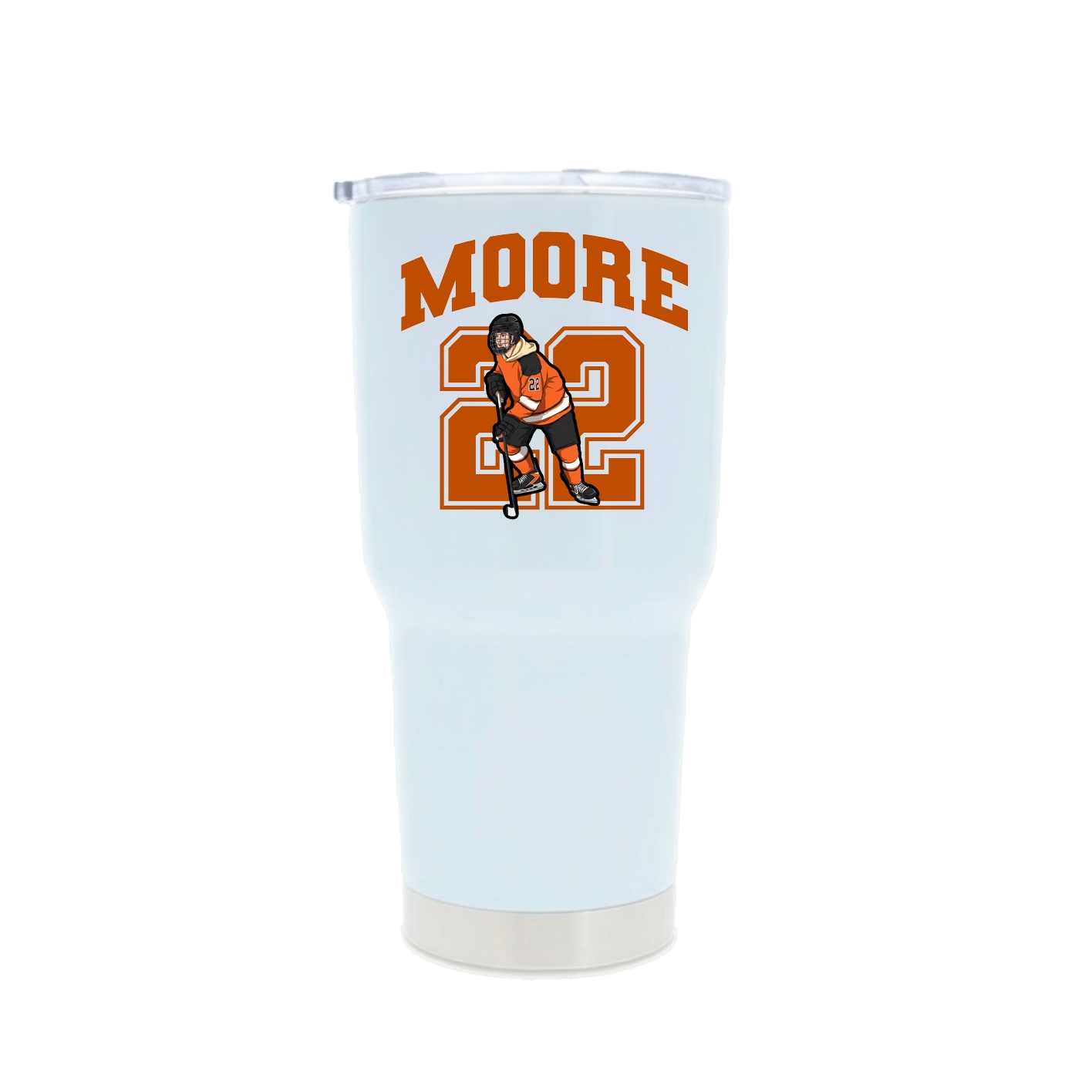 30oz Stainless Steel Tumbler — Number in White