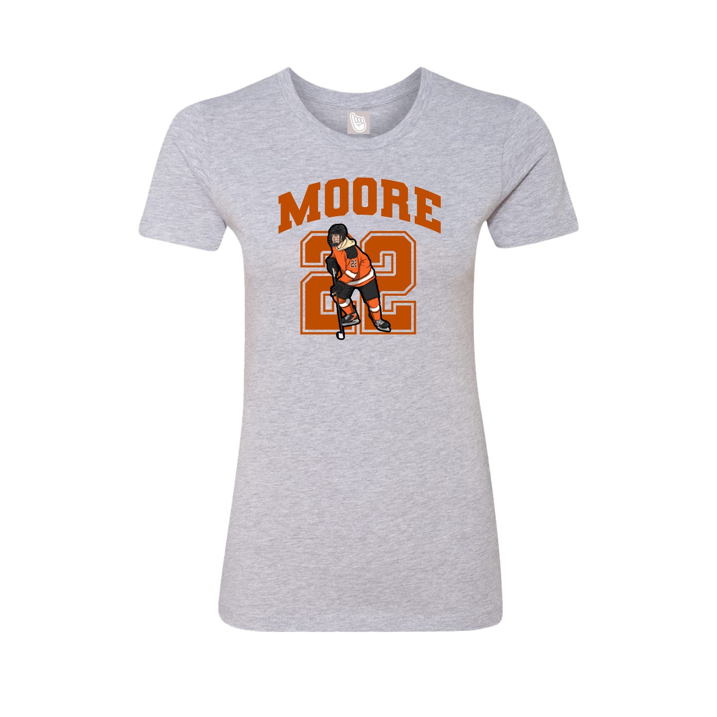 Fitted Women's Tee — Number in Grey