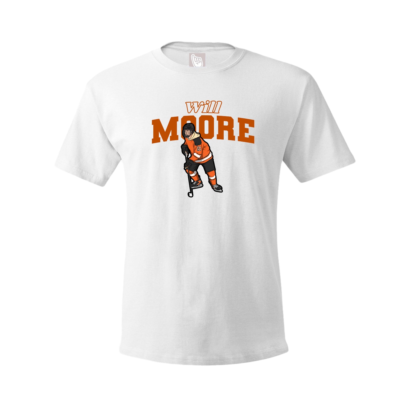 Youth Tee — Name Arch in White