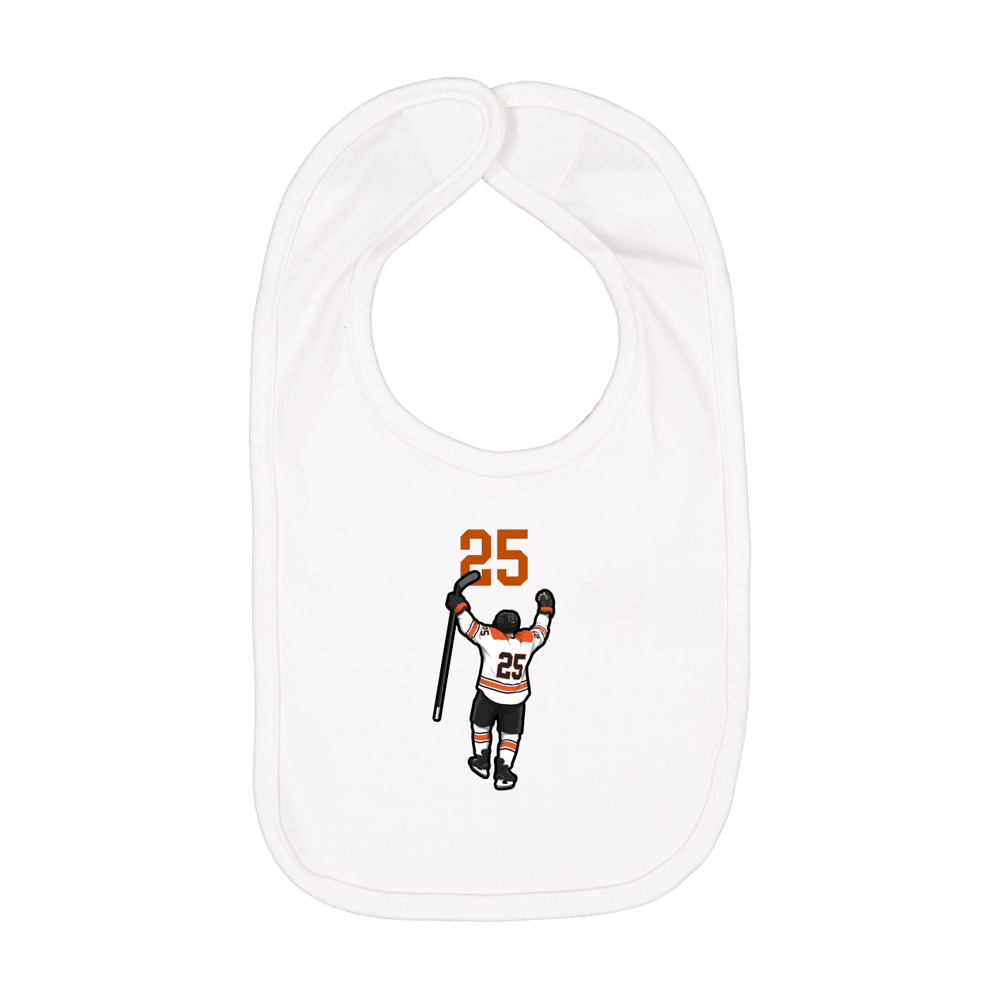 Infant Bib — Number Top in White