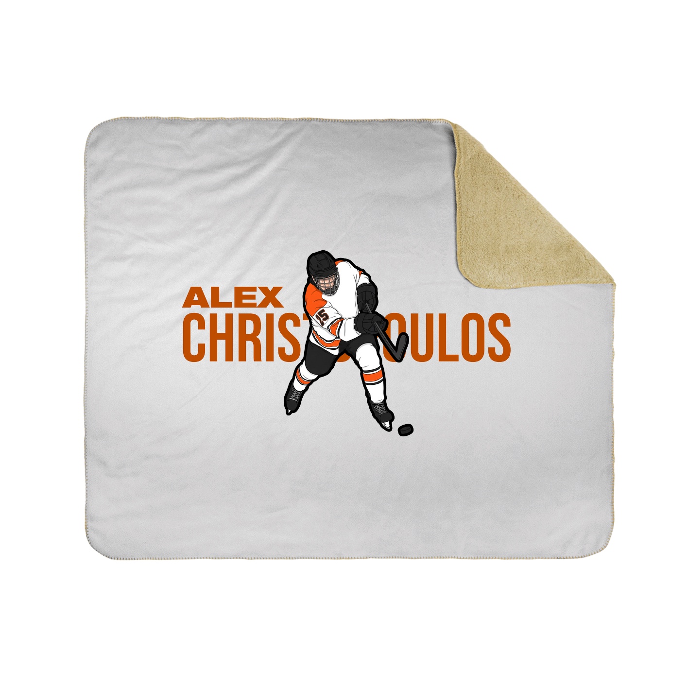 Throw Blanket — Player Name in White