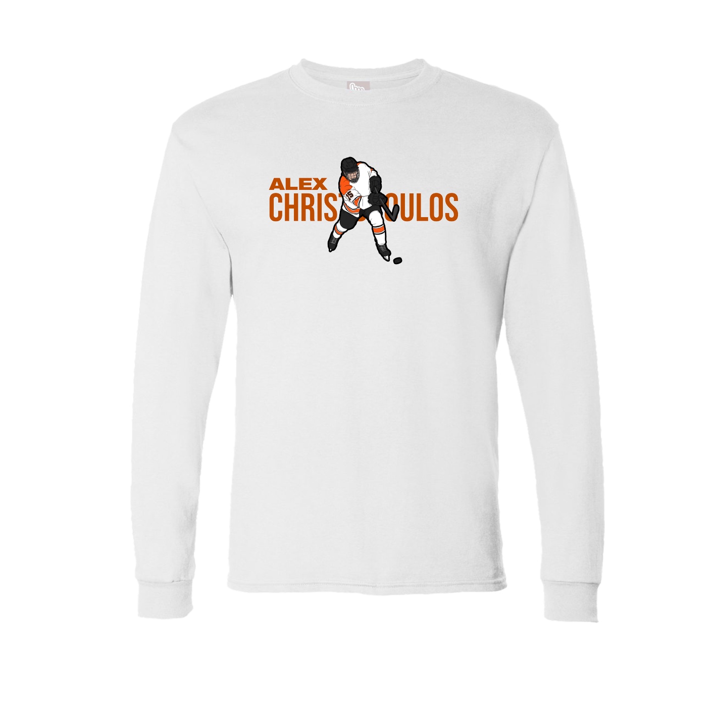 Long Sleeve Tee — Player Name in White