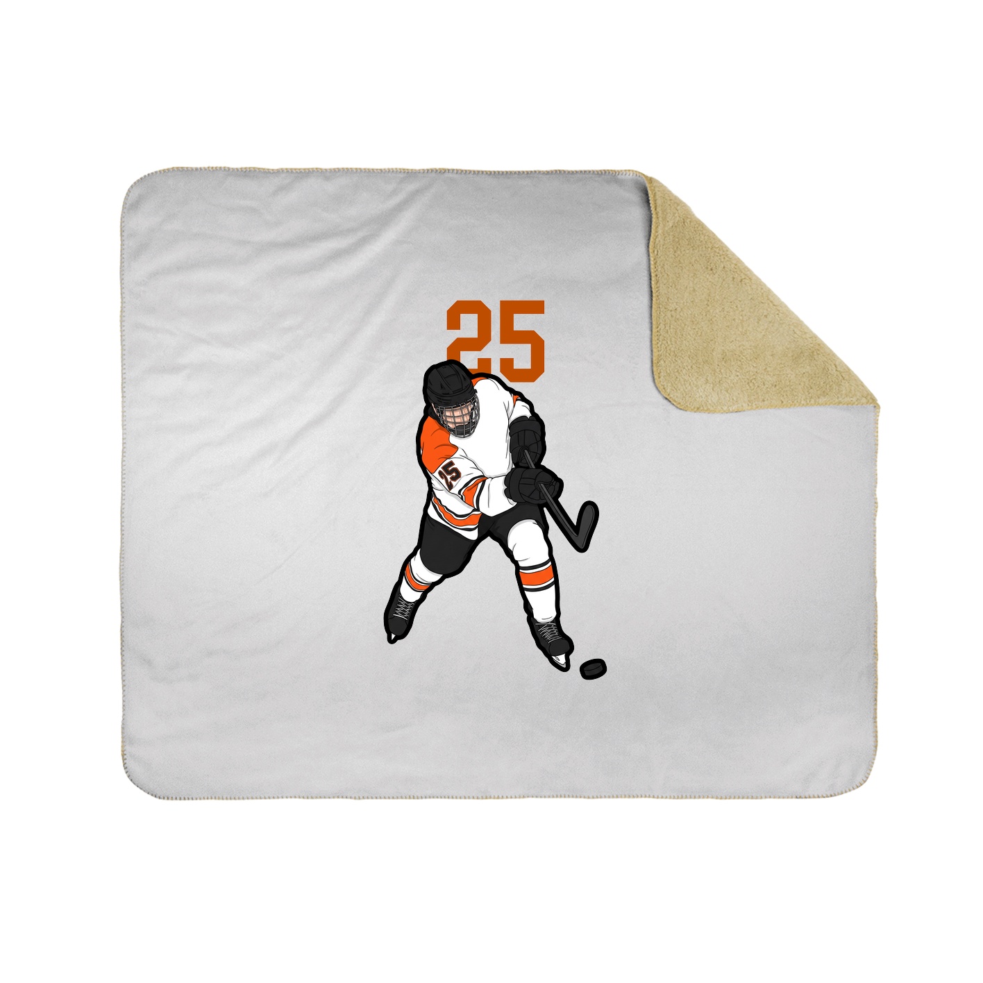 Throw Blanket — Number Top in White