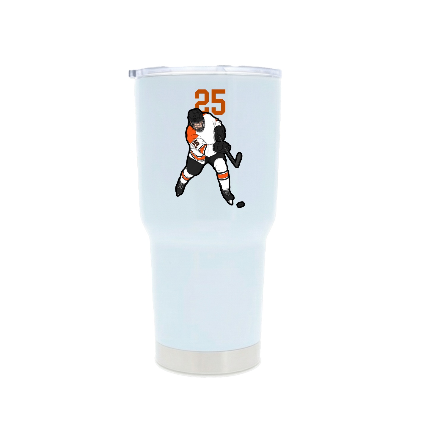 30oz Stainless Steel Tumbler — Number Top in White