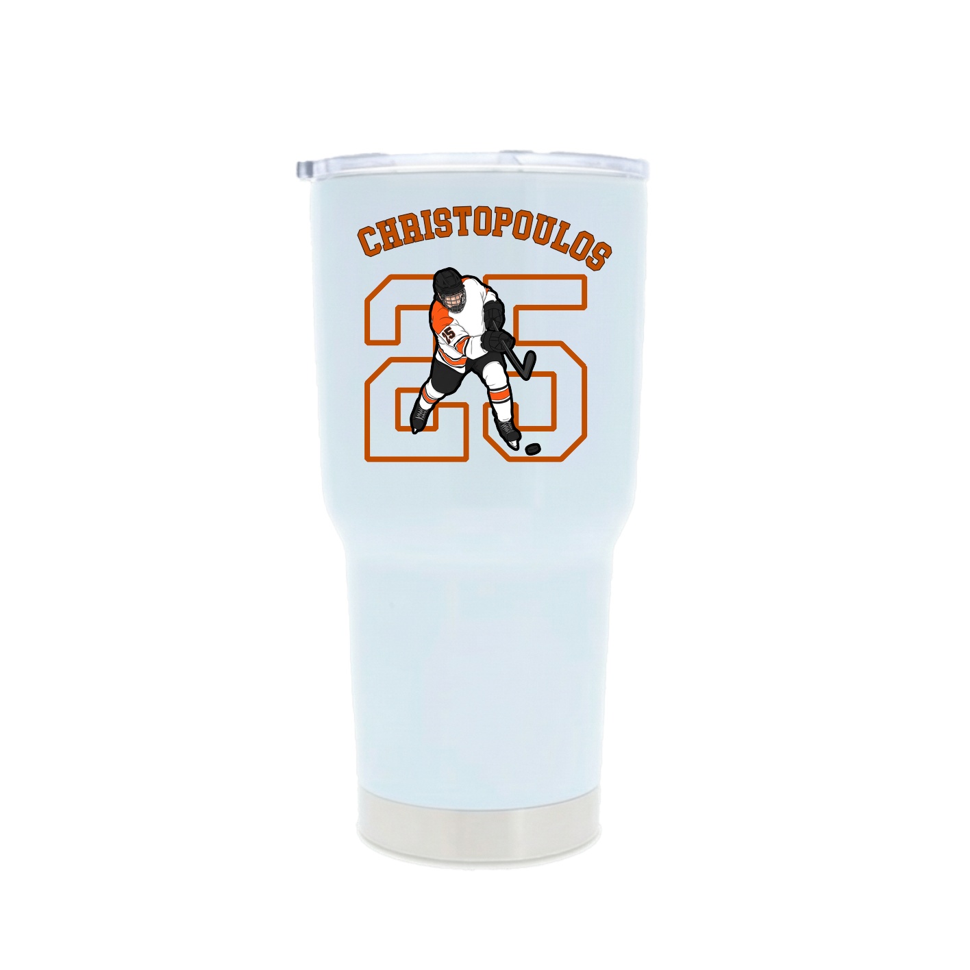 30oz Stainless Steel Tumbler — Shirsey Arch in White