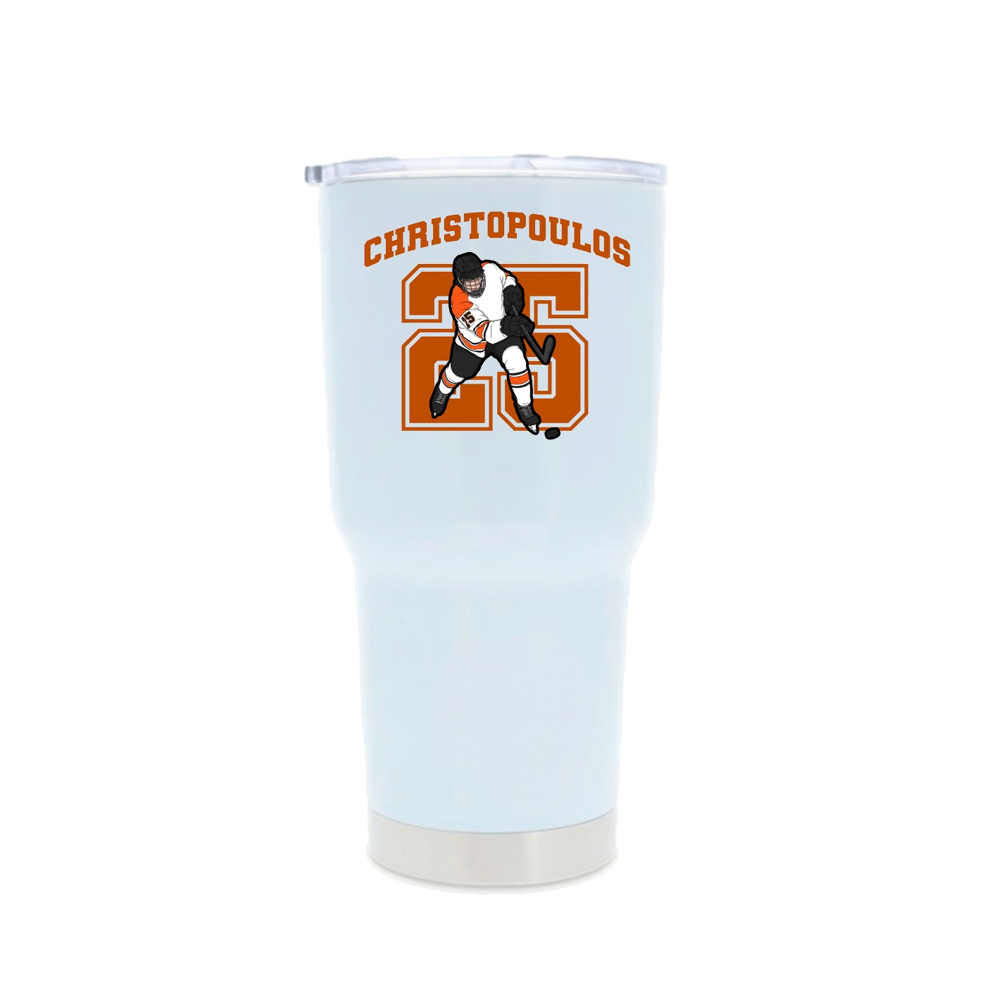 30oz Stainless Steel Tumbler — Number in White