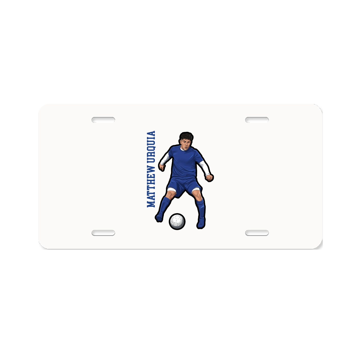 License Plate — Name Vertical in Classic