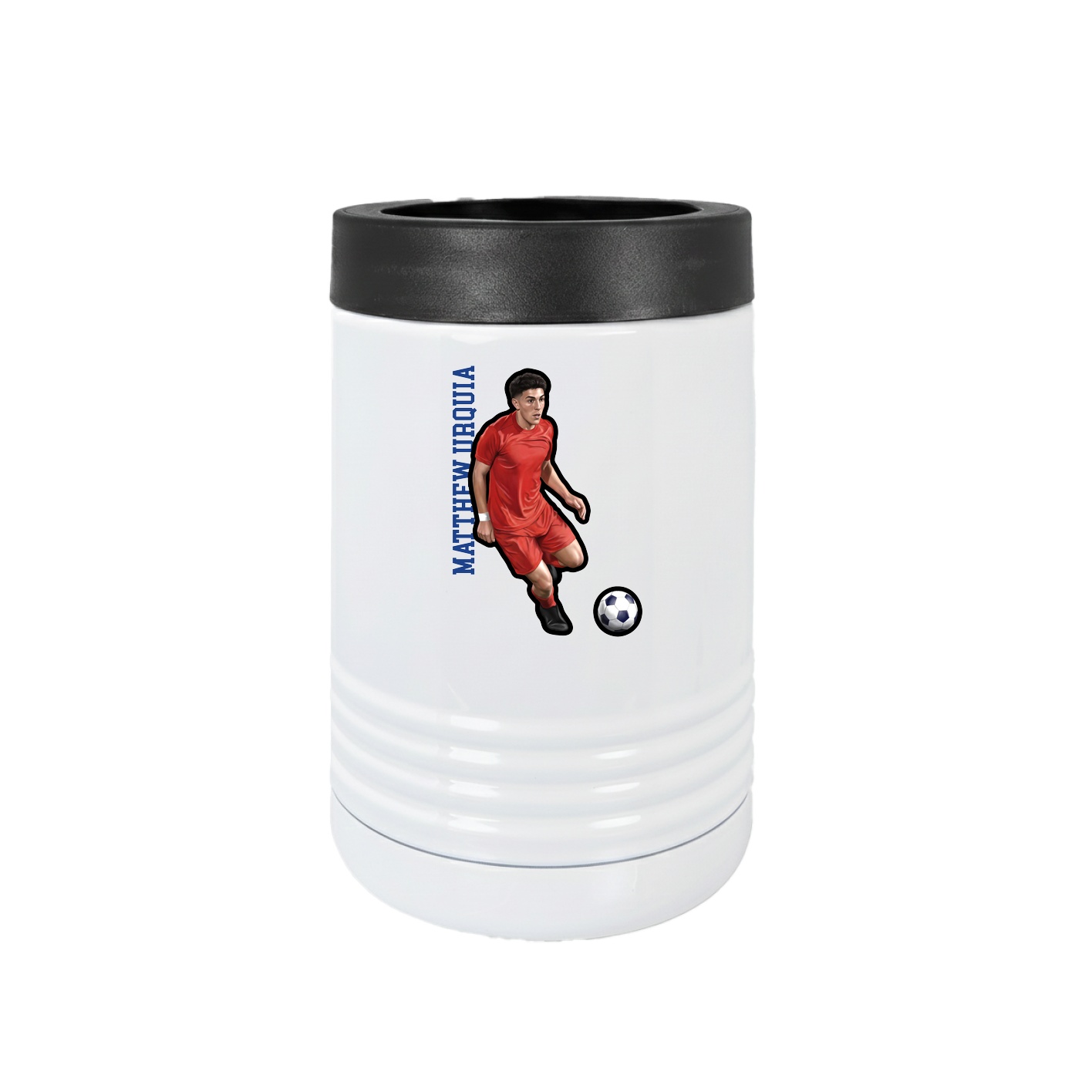 Beverage Holder — Name Vertical in White
