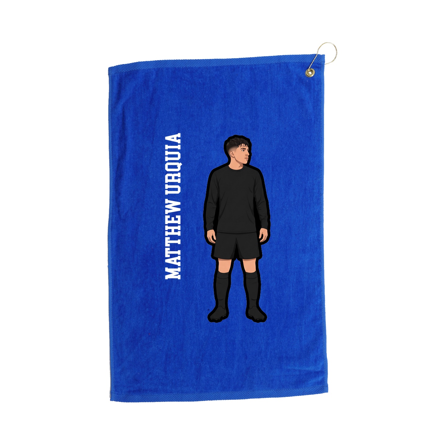 Golf Towel — Name Vertical in Royal