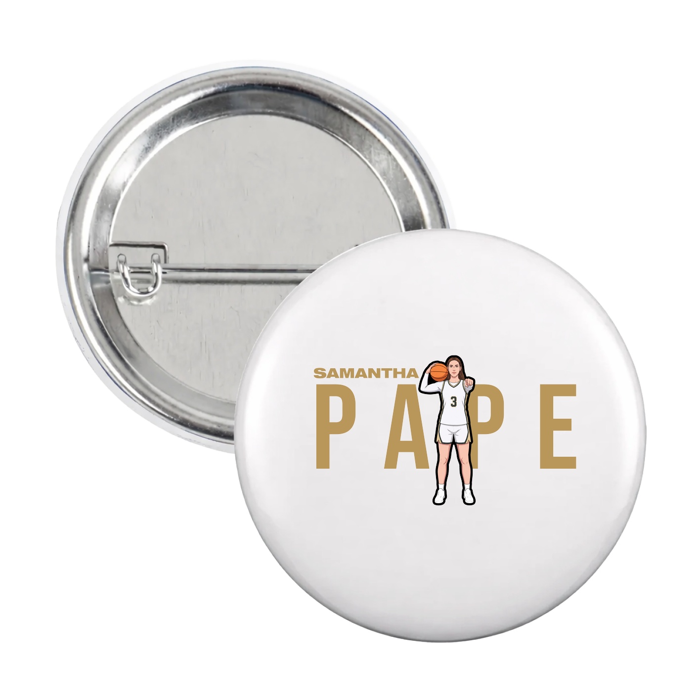 Game Day Button — Player Name in White