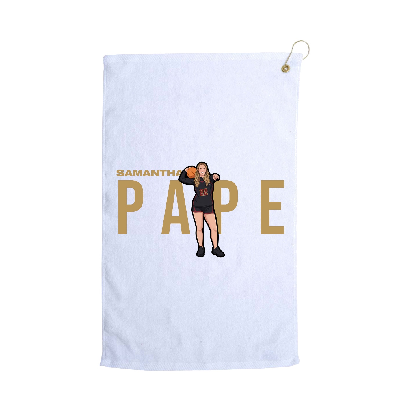 Golf Towel — Player Name in White
