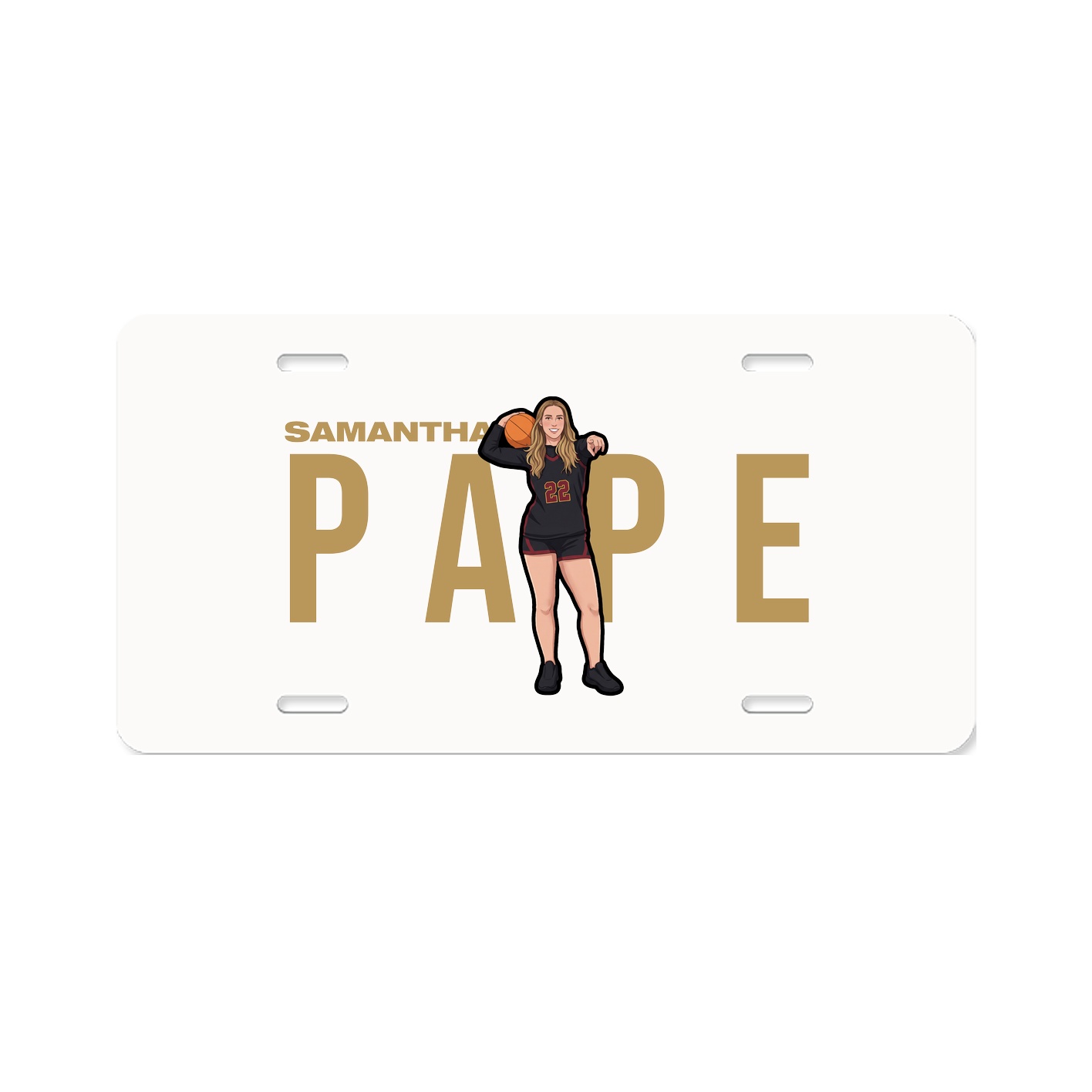 License Plate — Player Name in Classic