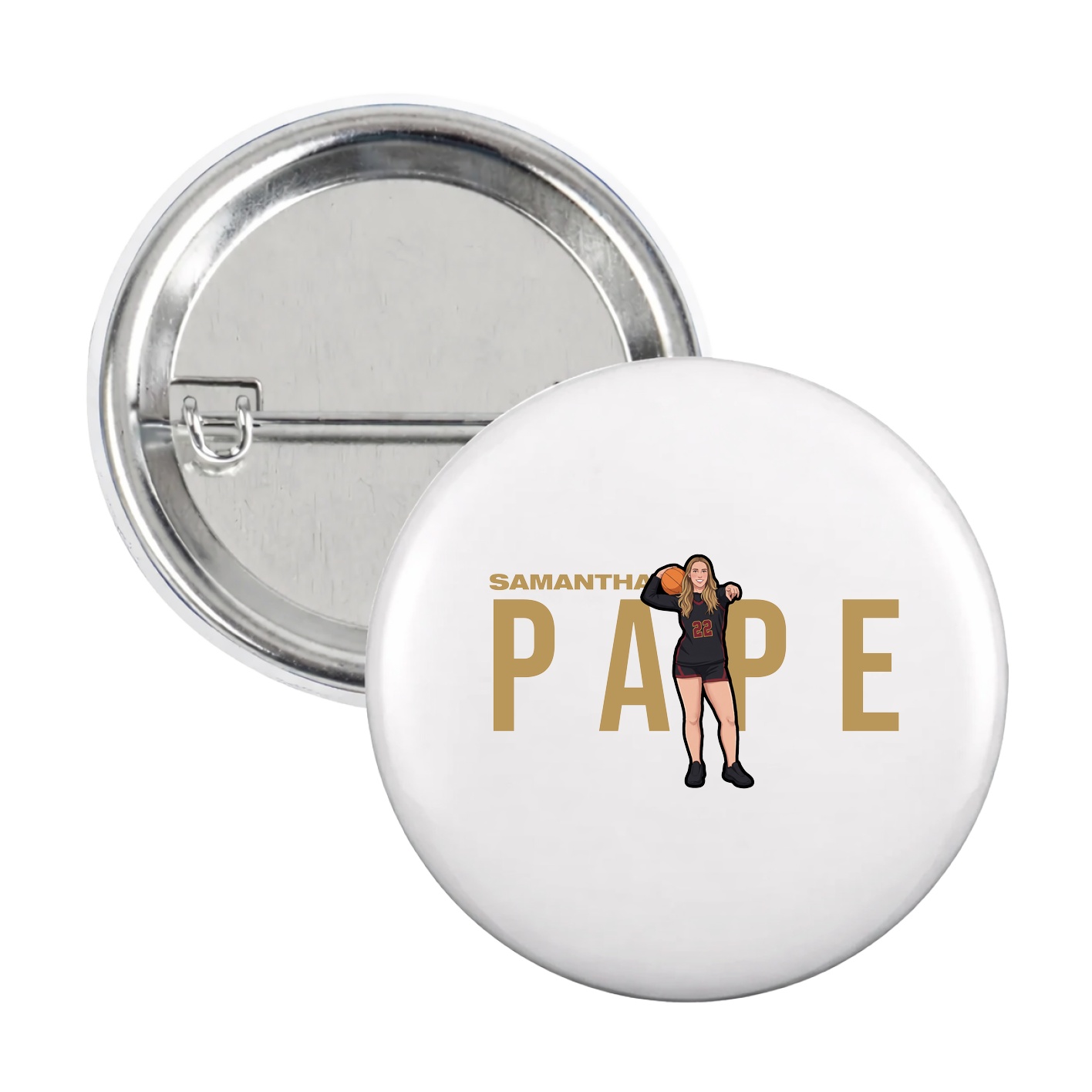Game Day Button — Player Name in White