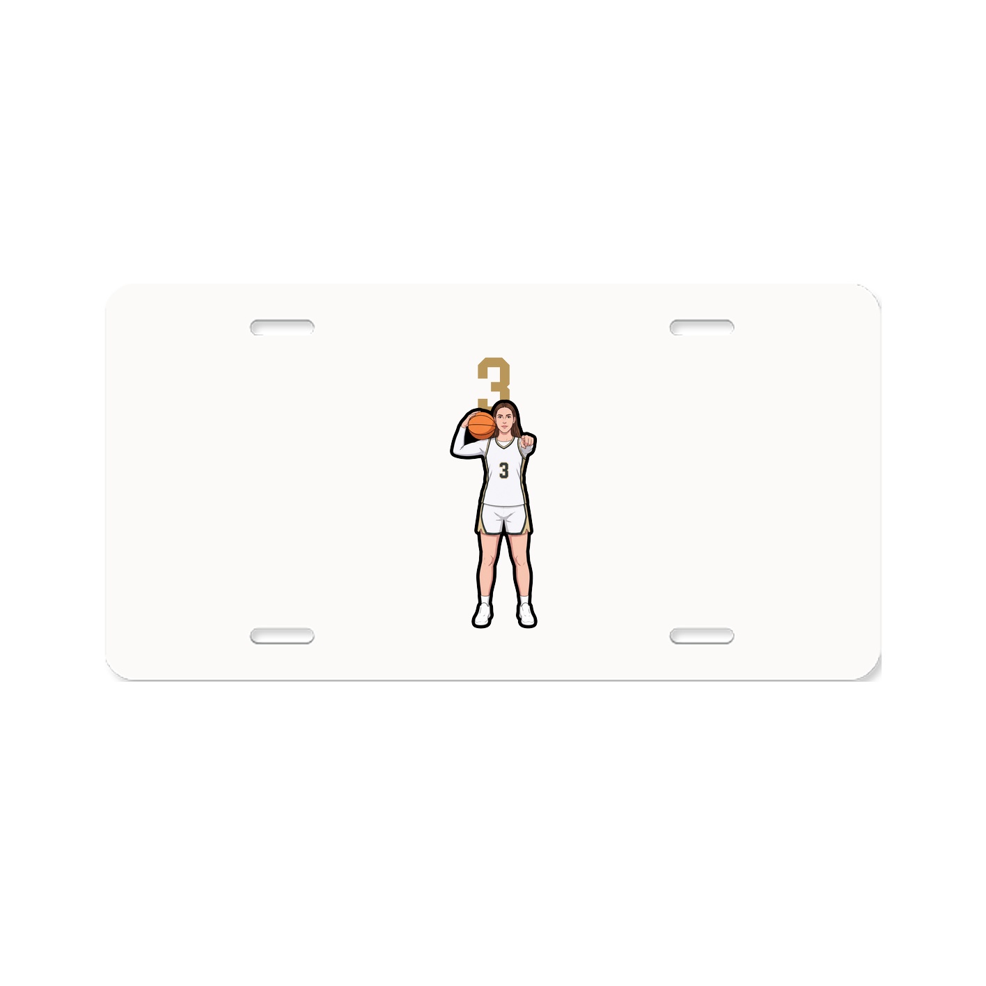 License Plate — Number Top in Classic