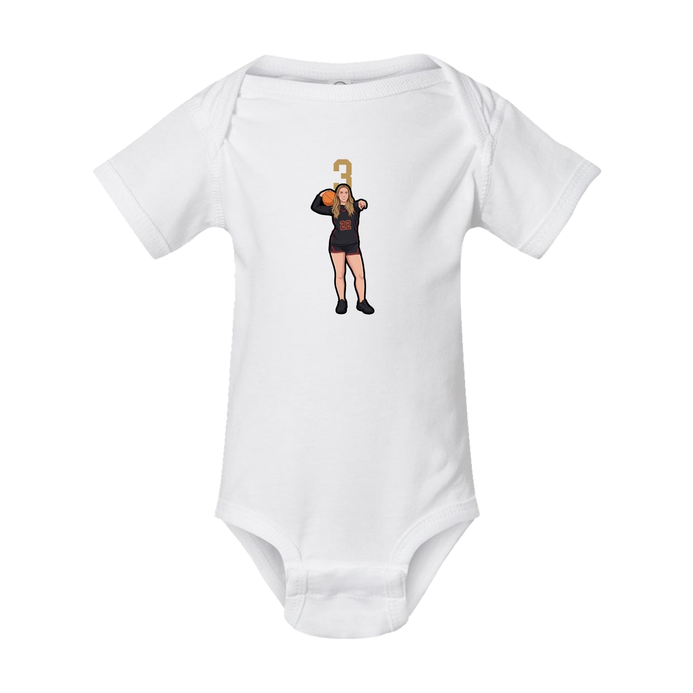 Baby Onesie — Number Top in White