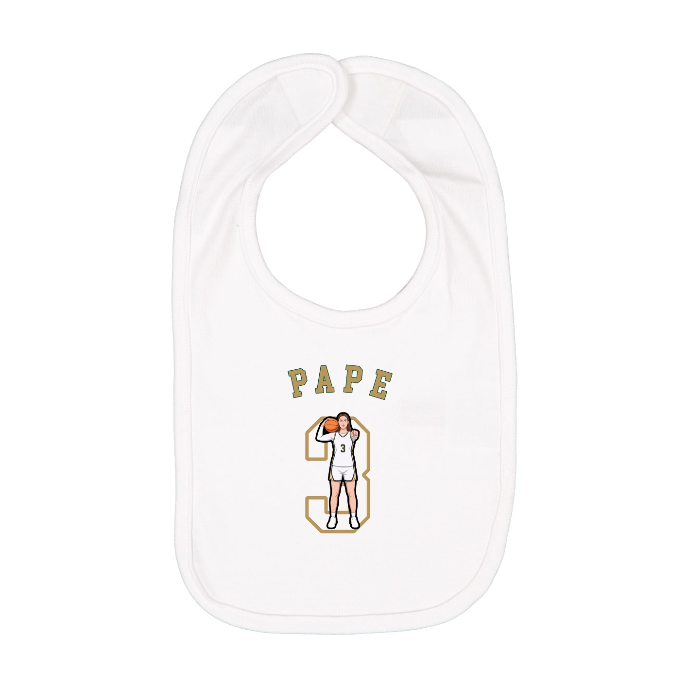 Infant Bib — Shirsey Arch in White