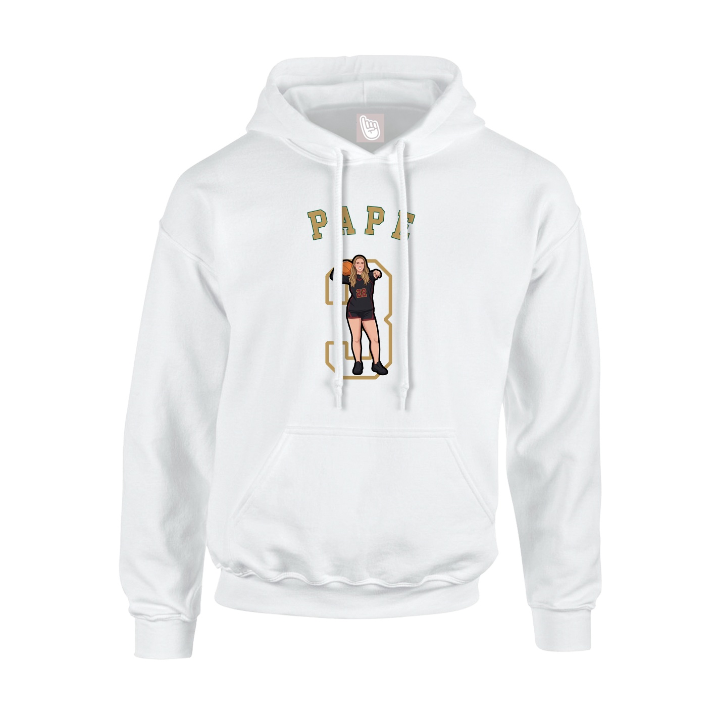 Youth Hoodie — Shirsey Arch in White