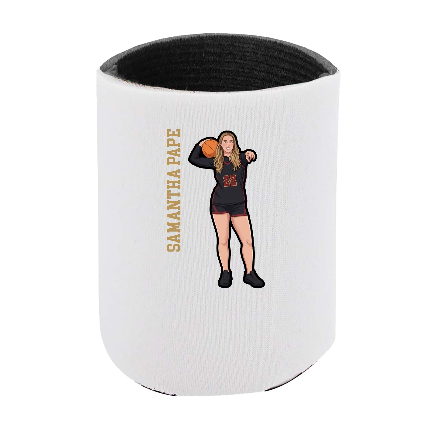 Can Holder — Name Vertical in White