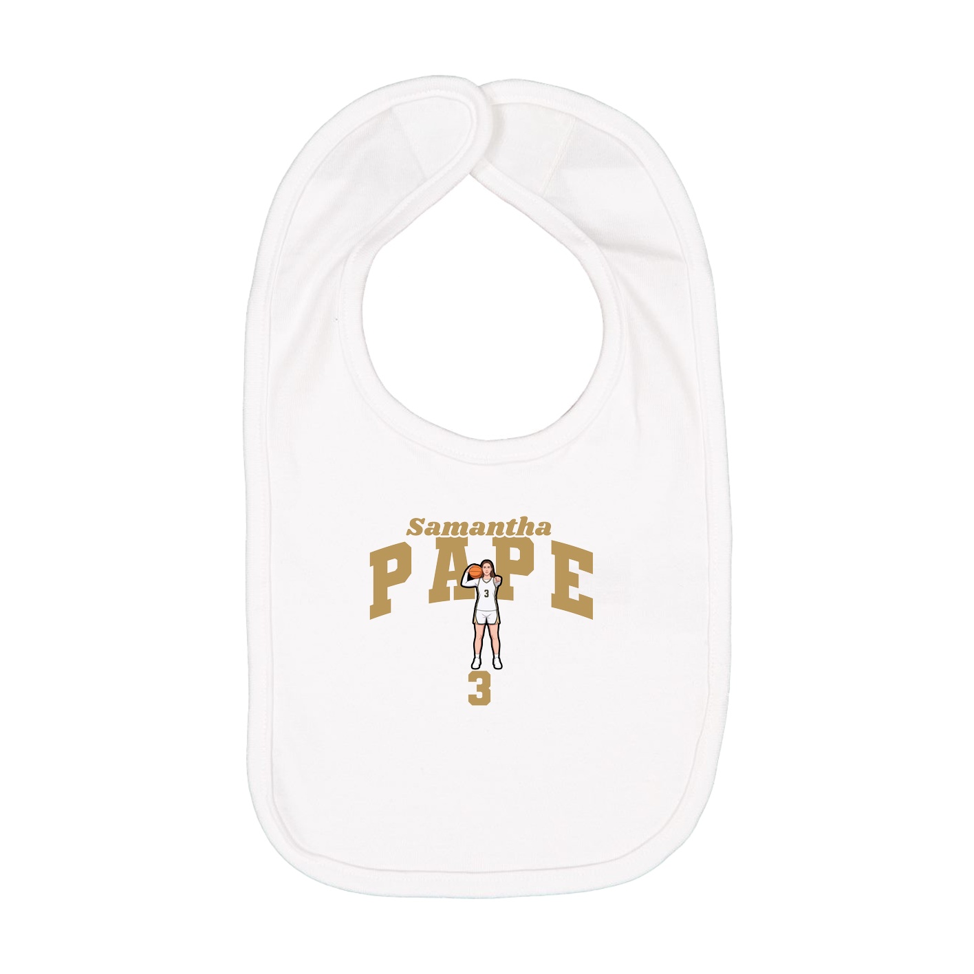 Infant Bib — Signature Arch in White