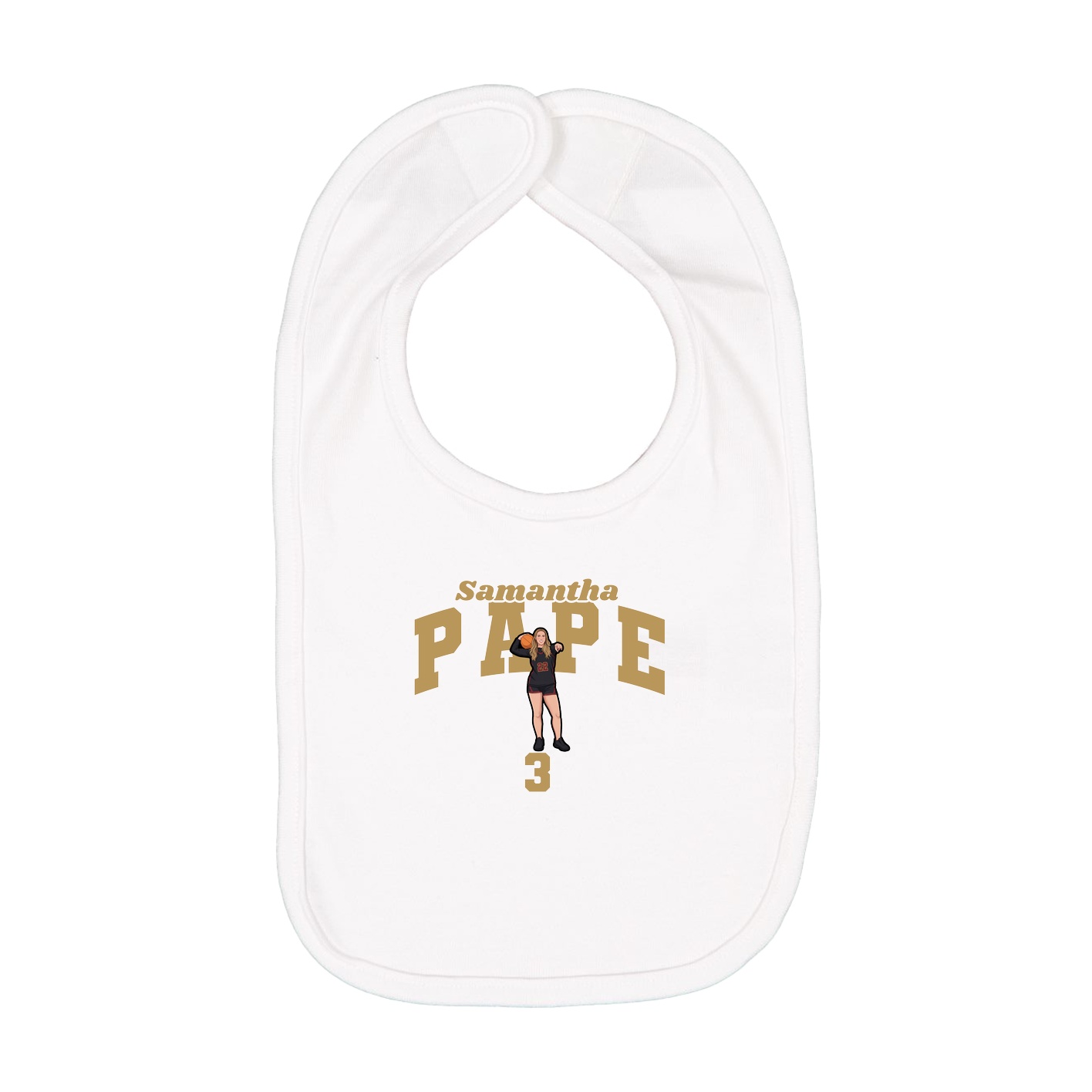 Infant Bib — Signature Arch in White