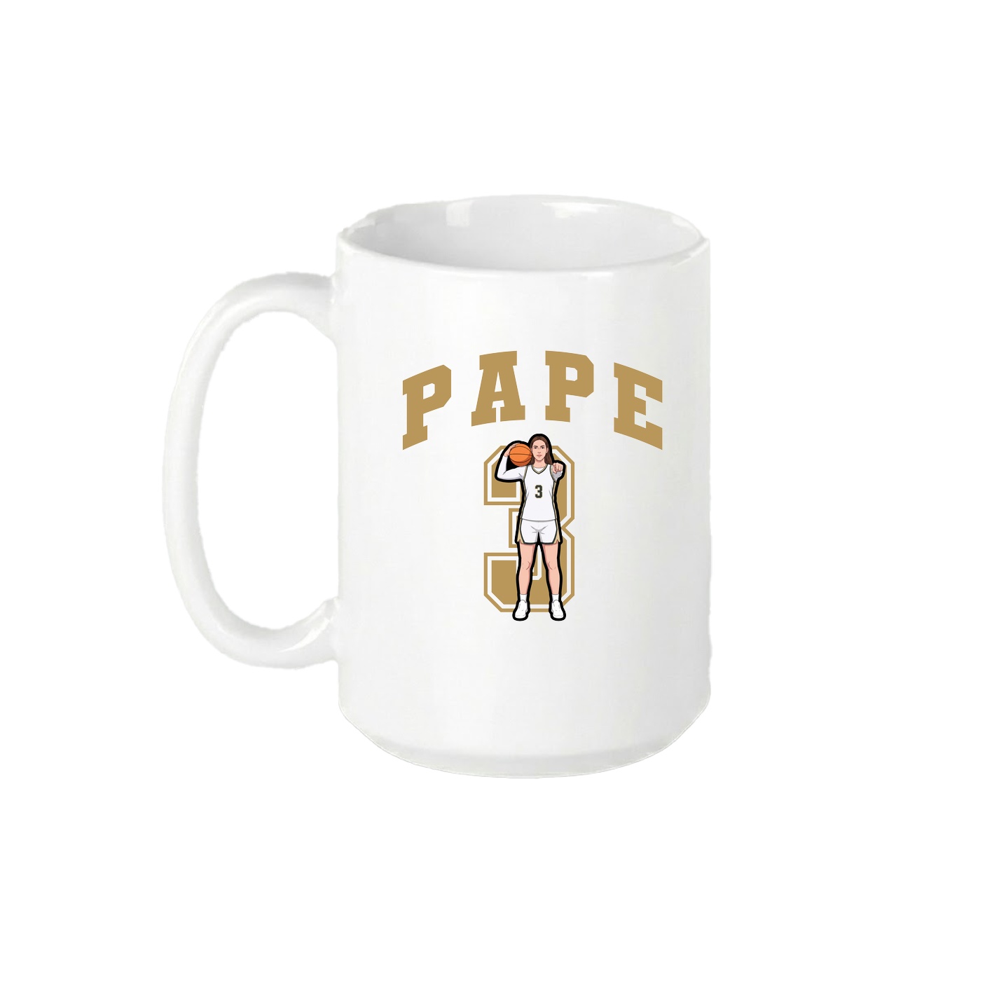 15oz Coffee Mug — Number in White