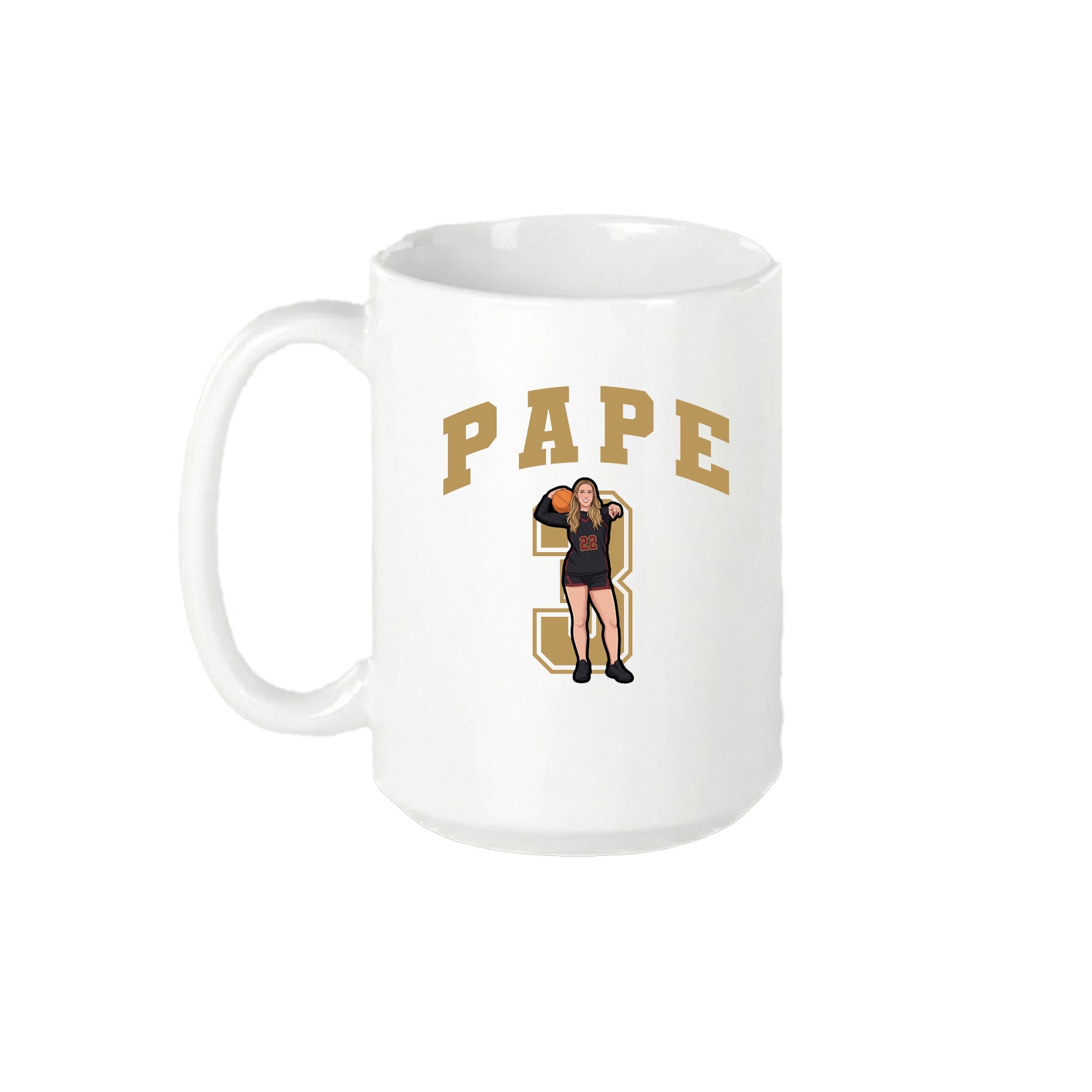 15oz Coffee Mug — Number in White