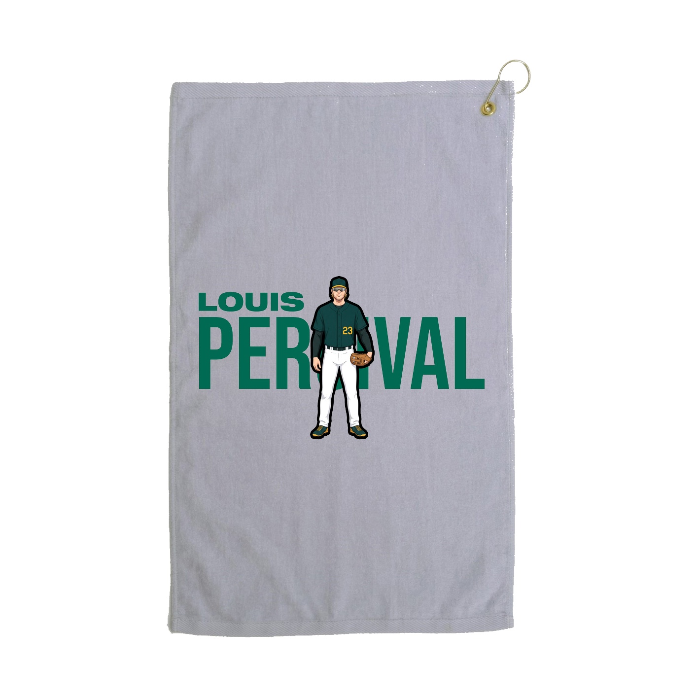 Golf Towel — Player Name in Grey