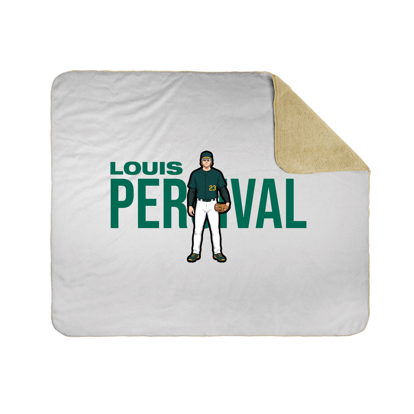 Throw Blanket — Player Name in White