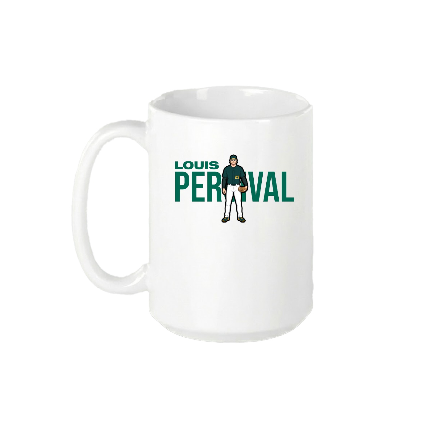 15oz Coffee Mug — Player Name in White