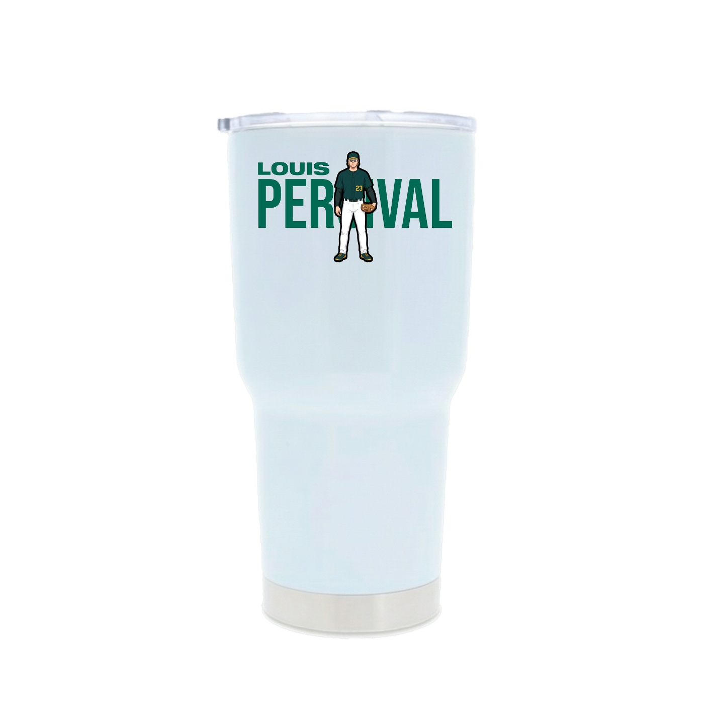 30oz Stainless Steel Tumbler — Player Name in White