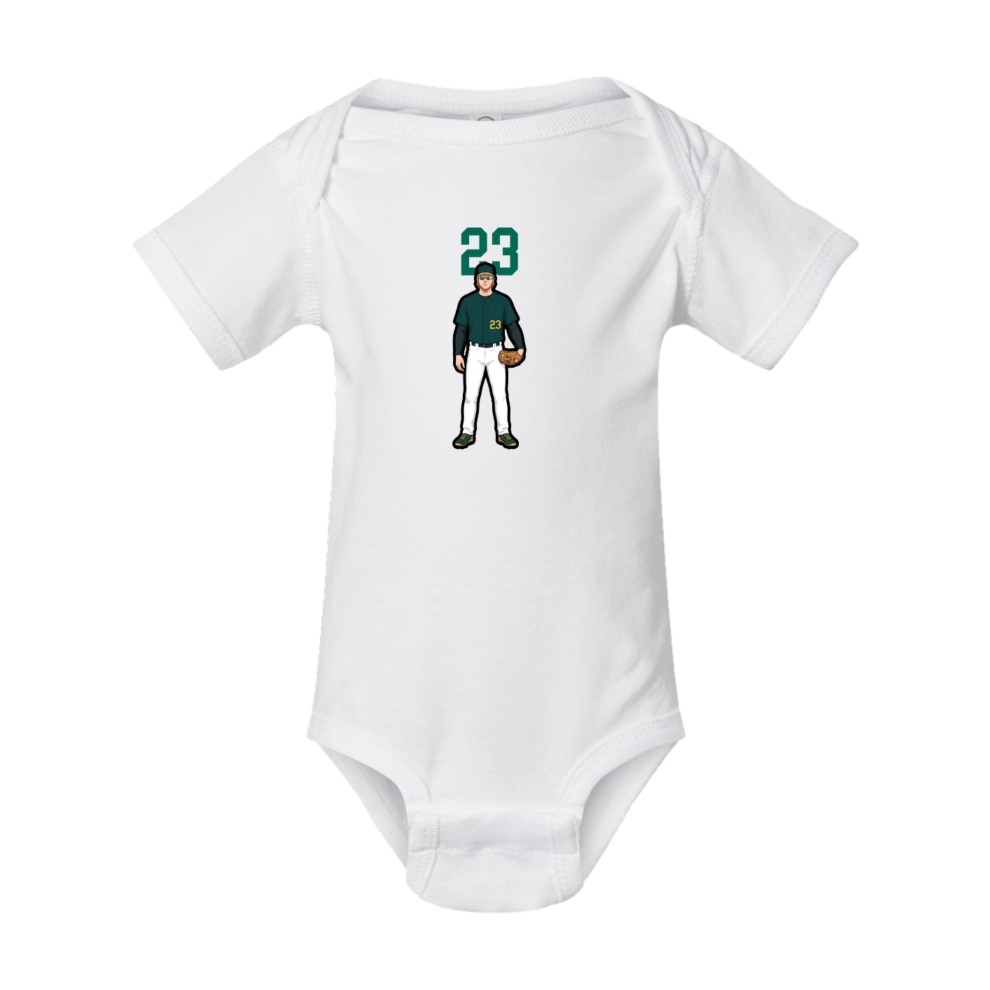 Baby Onesie — Number Top in White
