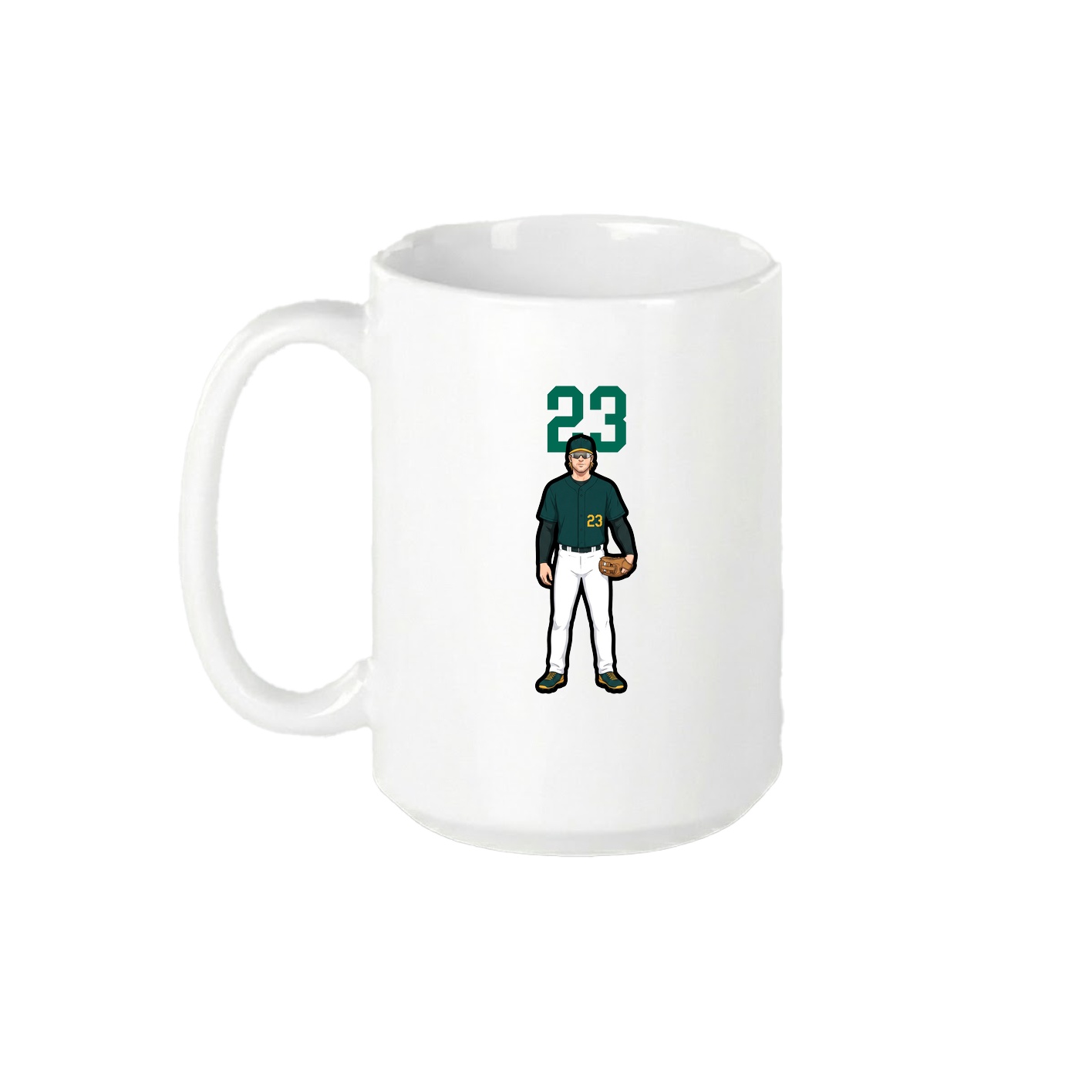 15oz Coffee Mug — Number Top in White