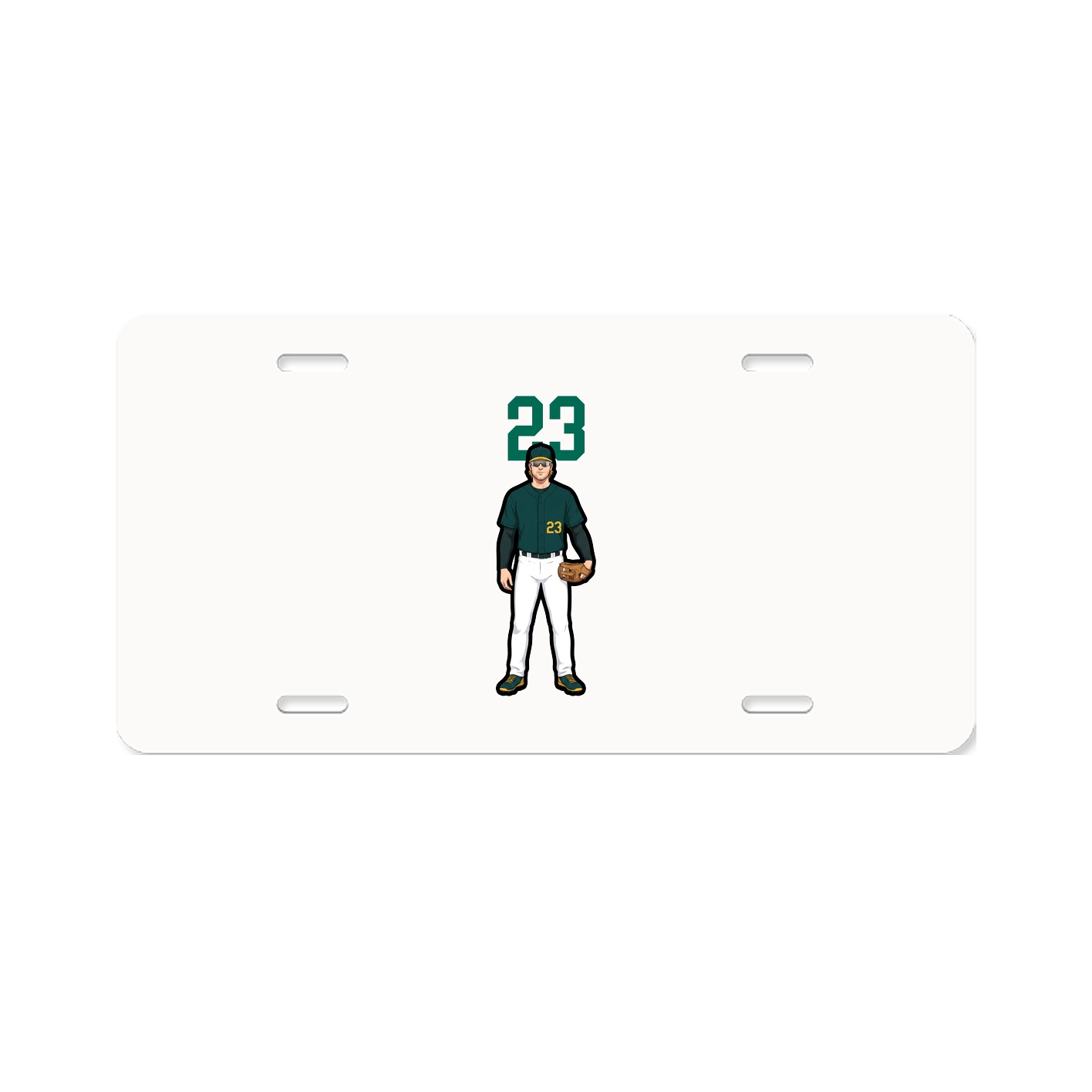 License Plate — Number Top in Classic