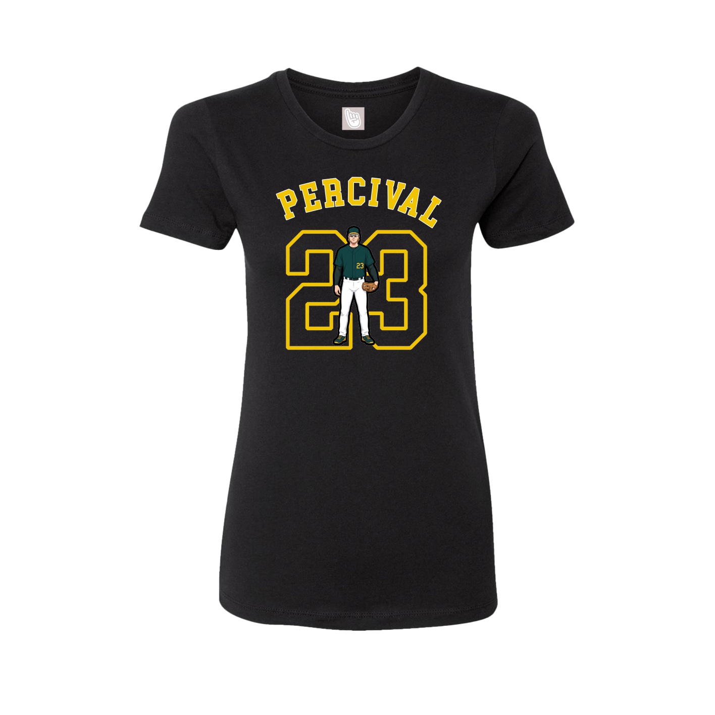 Fitted Women's Tee — Shirsey Arch in Black