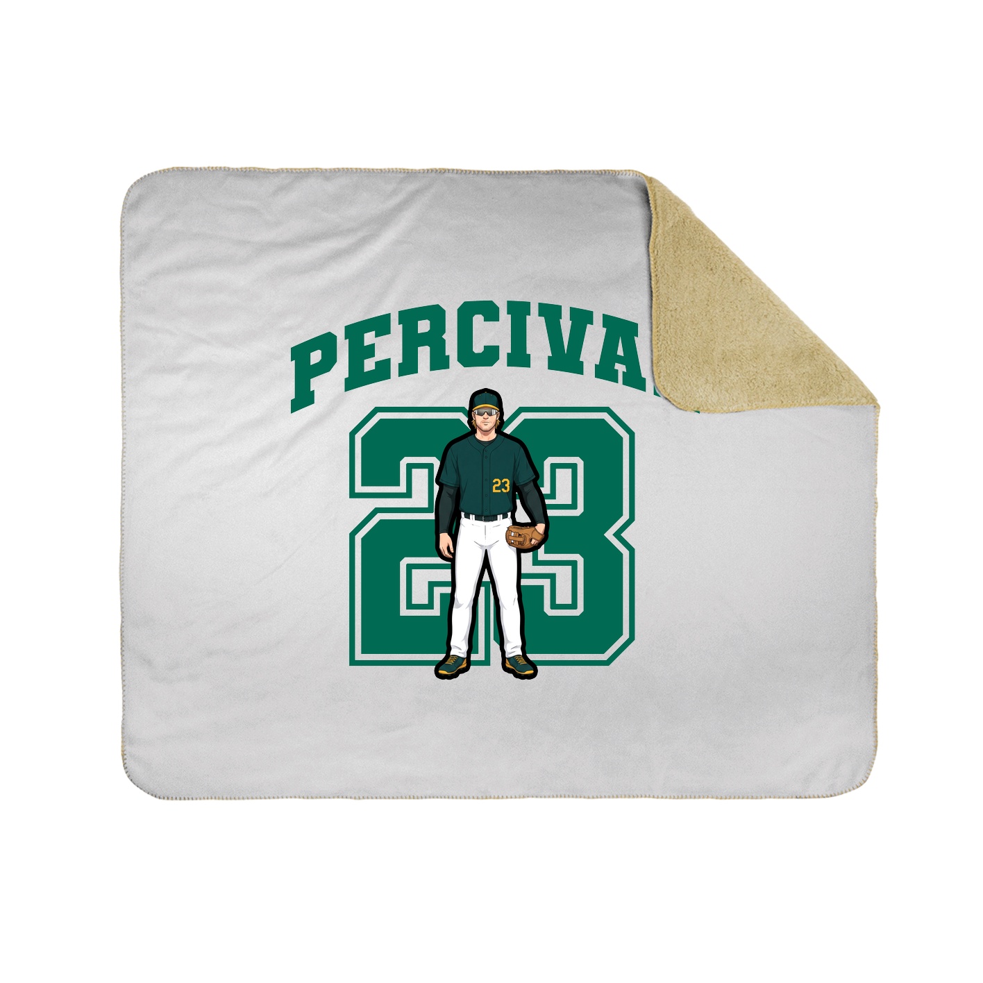 Throw Blanket — Number in White
