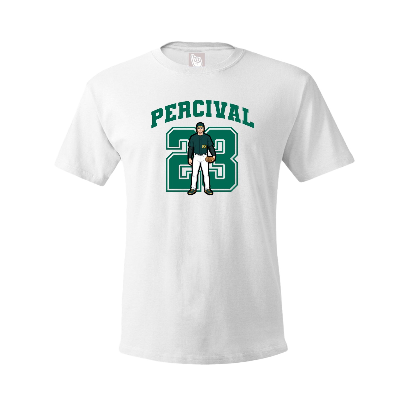 Youth Tee — Number in White