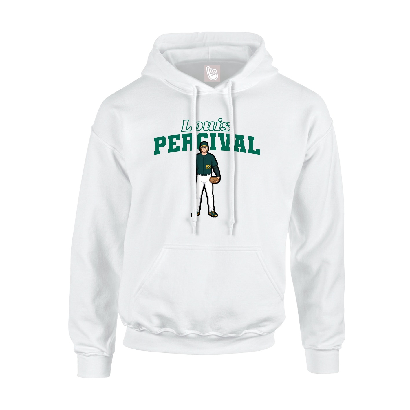 Hoodie — Name Arch in White