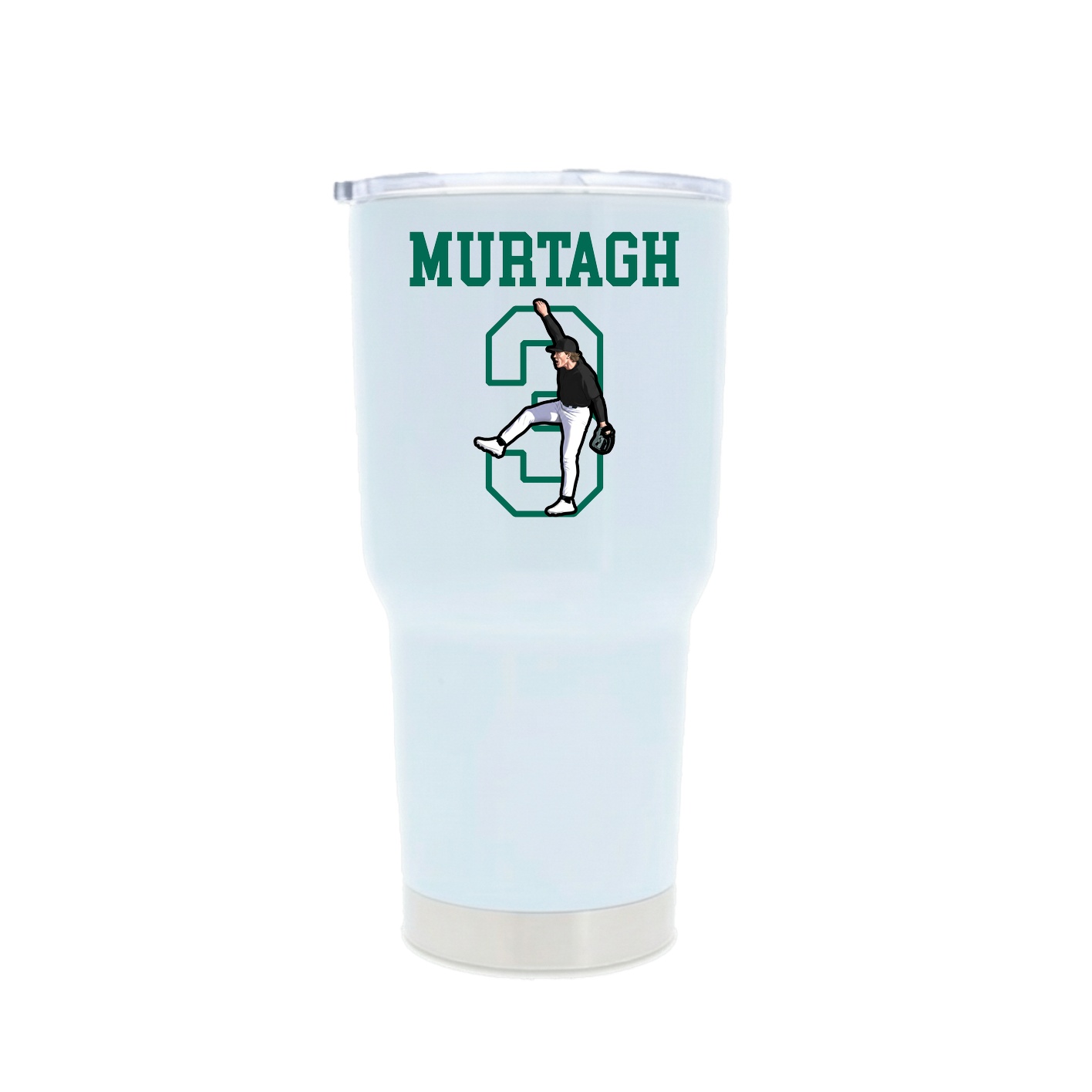 30oz Stainless Steel Tumbler — Shirsey in White