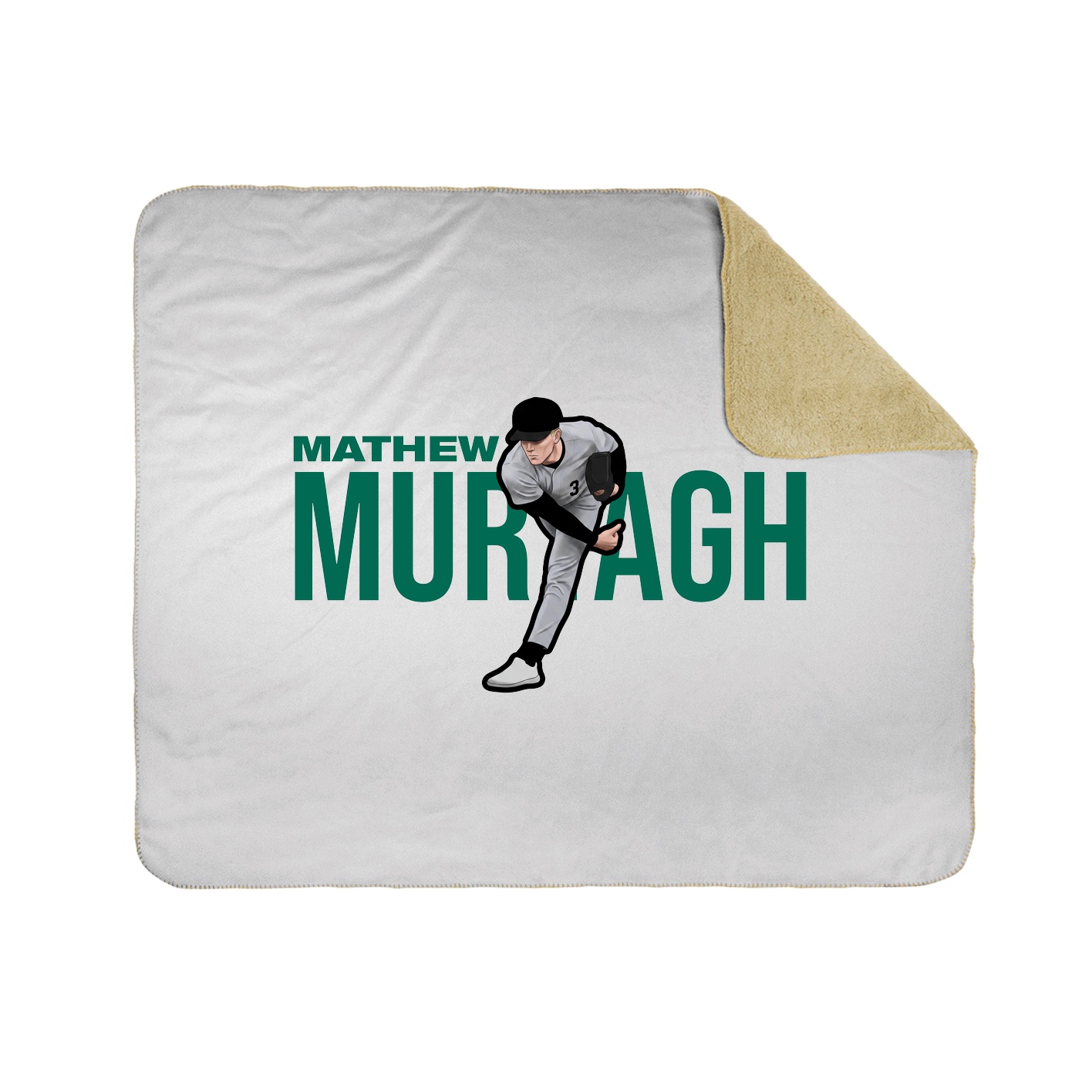 Throw Blanket — Player Name in White