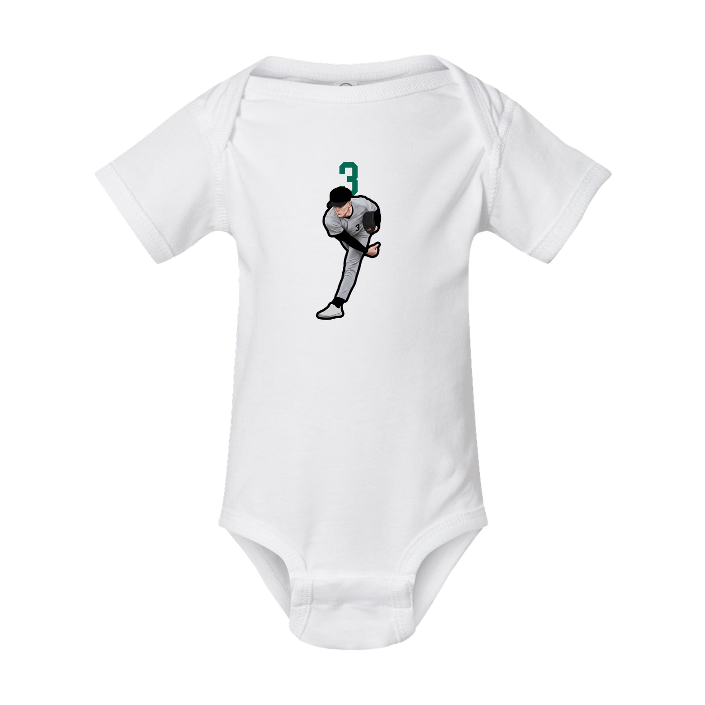 Baby Onesie — Number Top in White