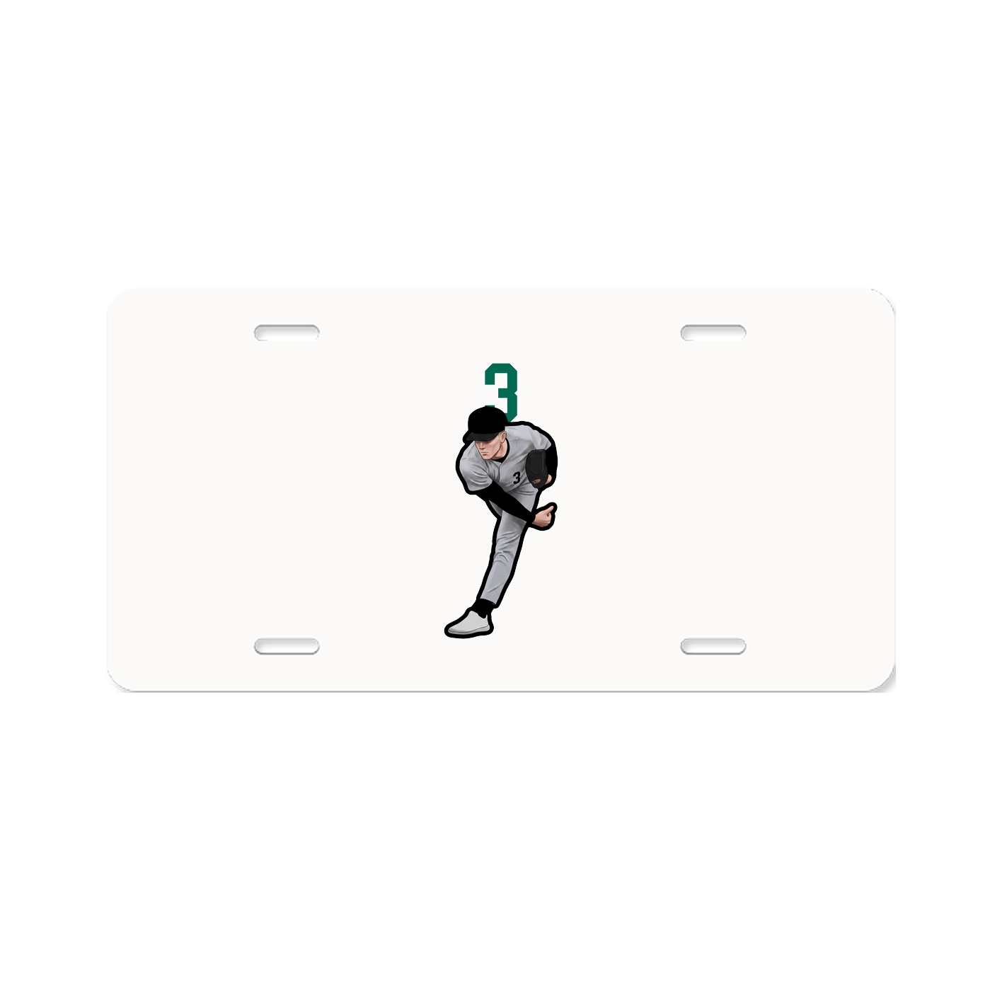 License Plate — Number Top in Classic
