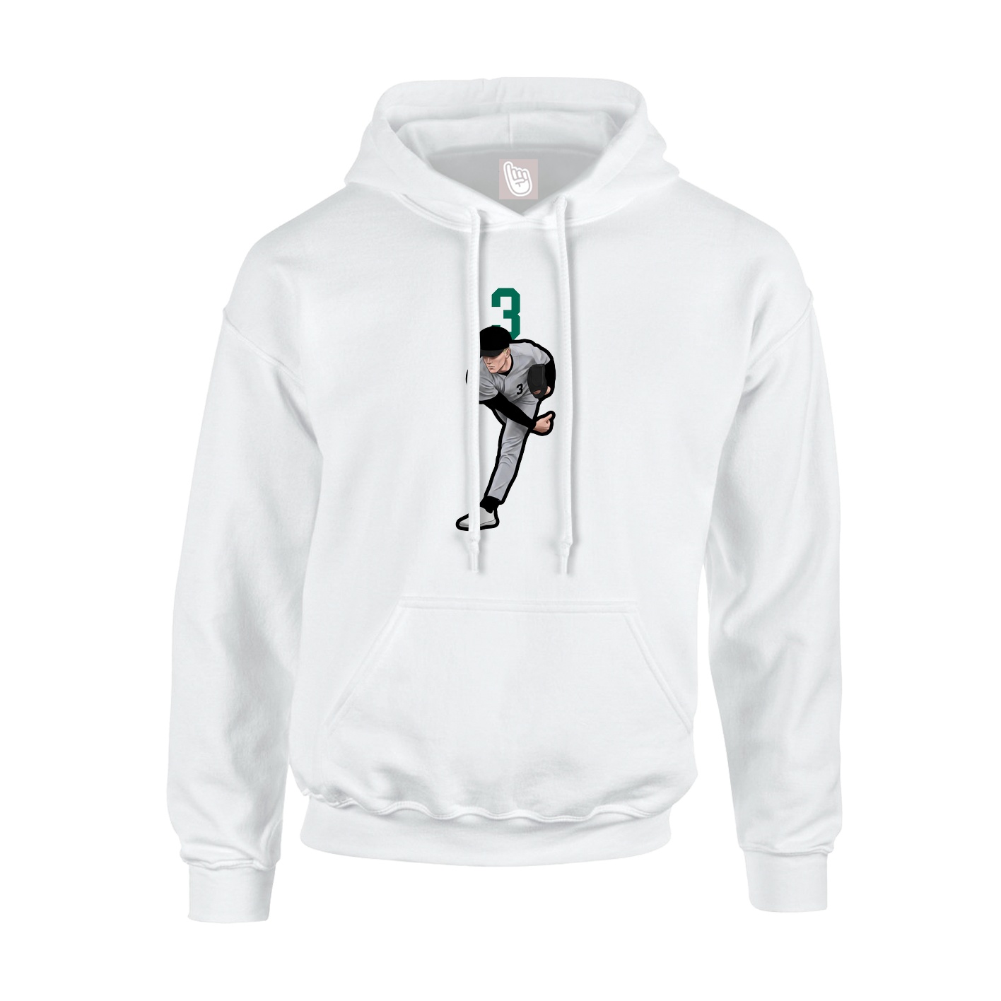 Hoodie — Number Top in White