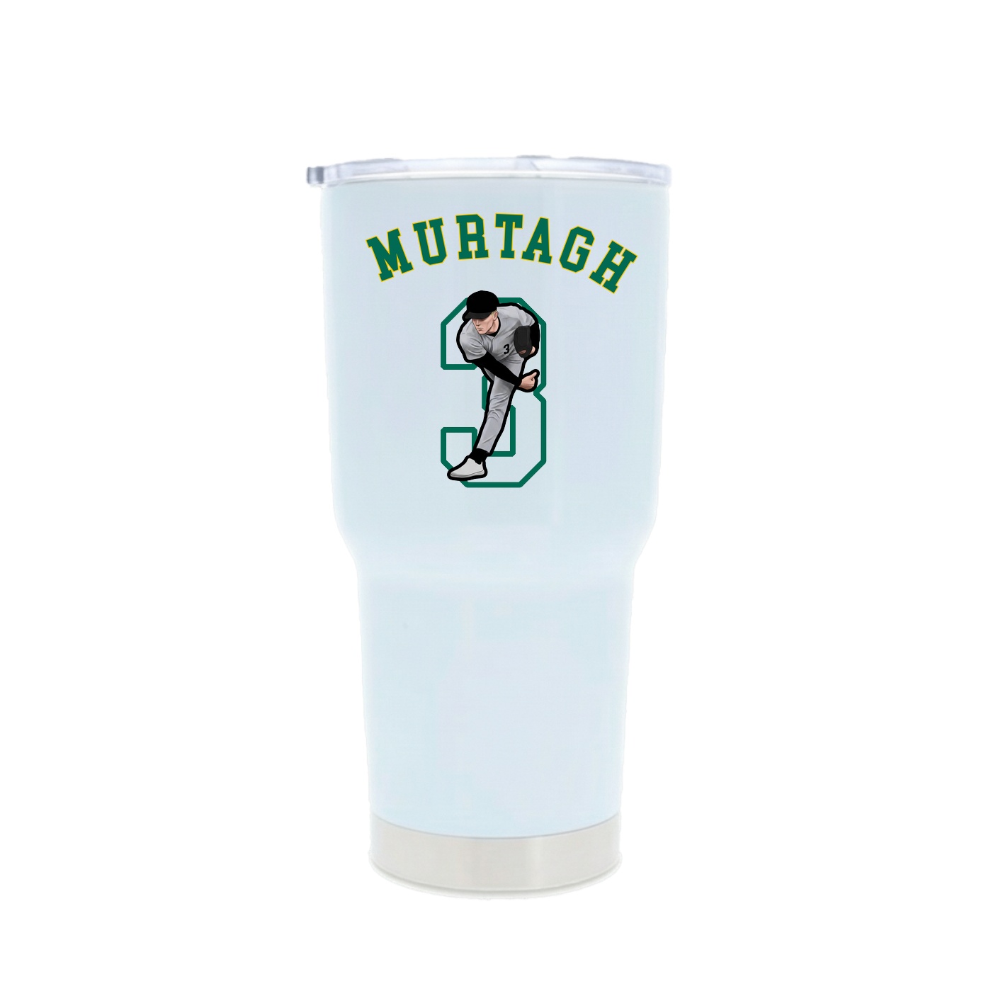 30oz Stainless Steel Tumbler — Shirsey Arch in White