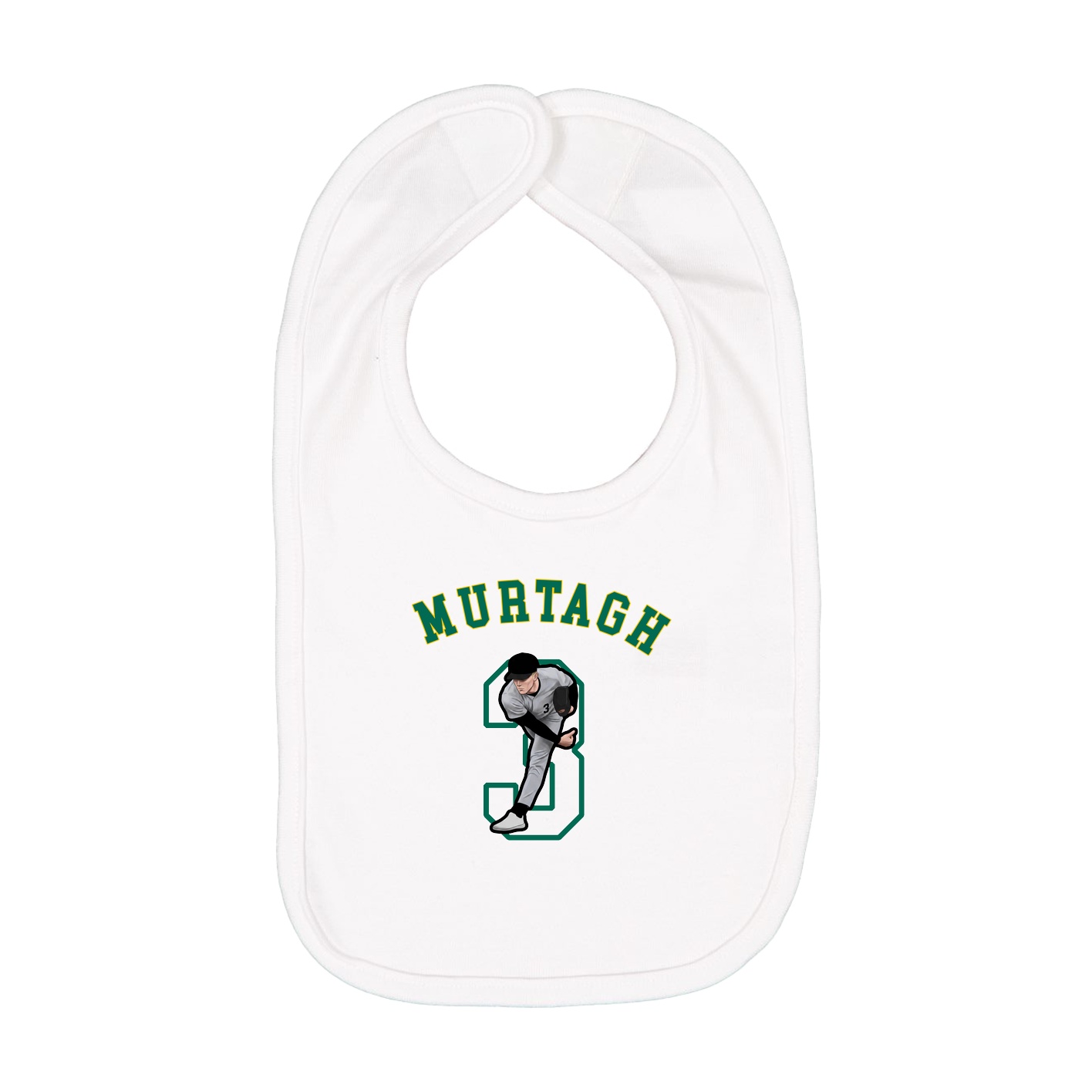 Infant Bib — Shirsey Arch in White