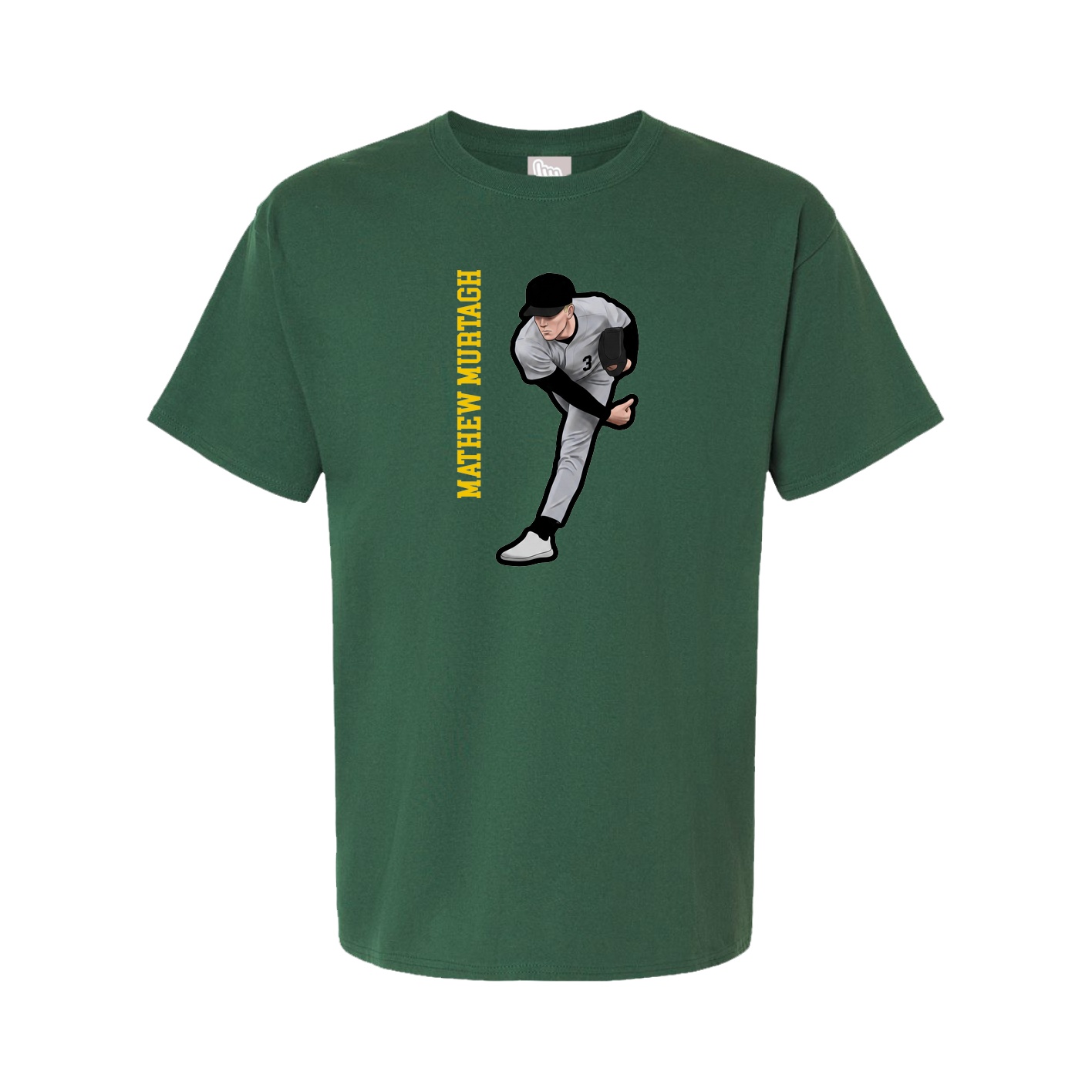 Tee — Name Vertical in Green