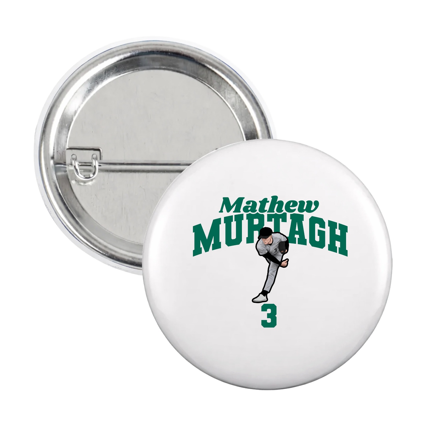 Game Day Button — Signature Arch in White