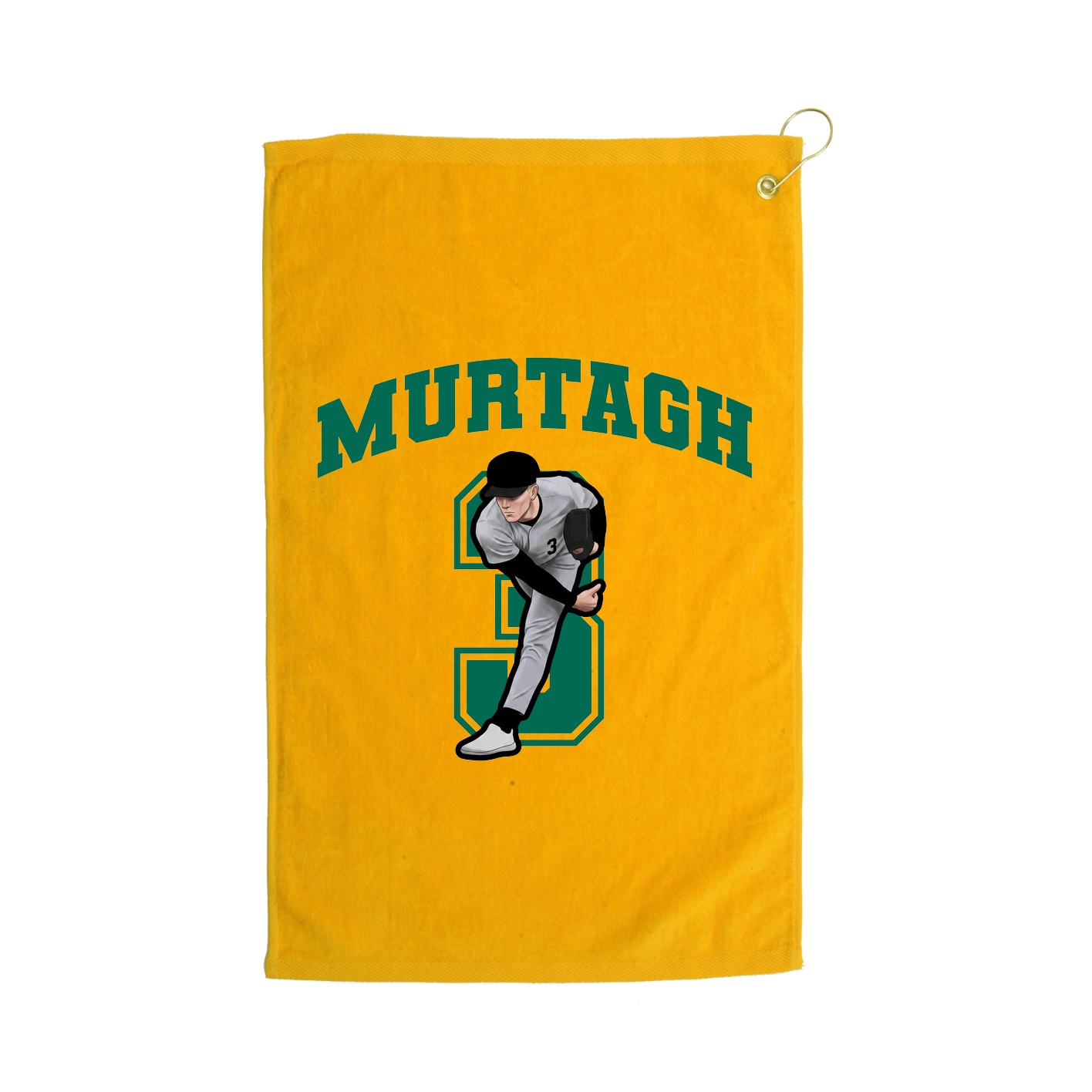Golf Towel — Number in Gold