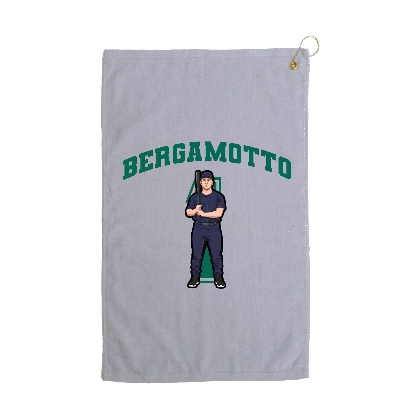 Golf Towel — Number in Grey